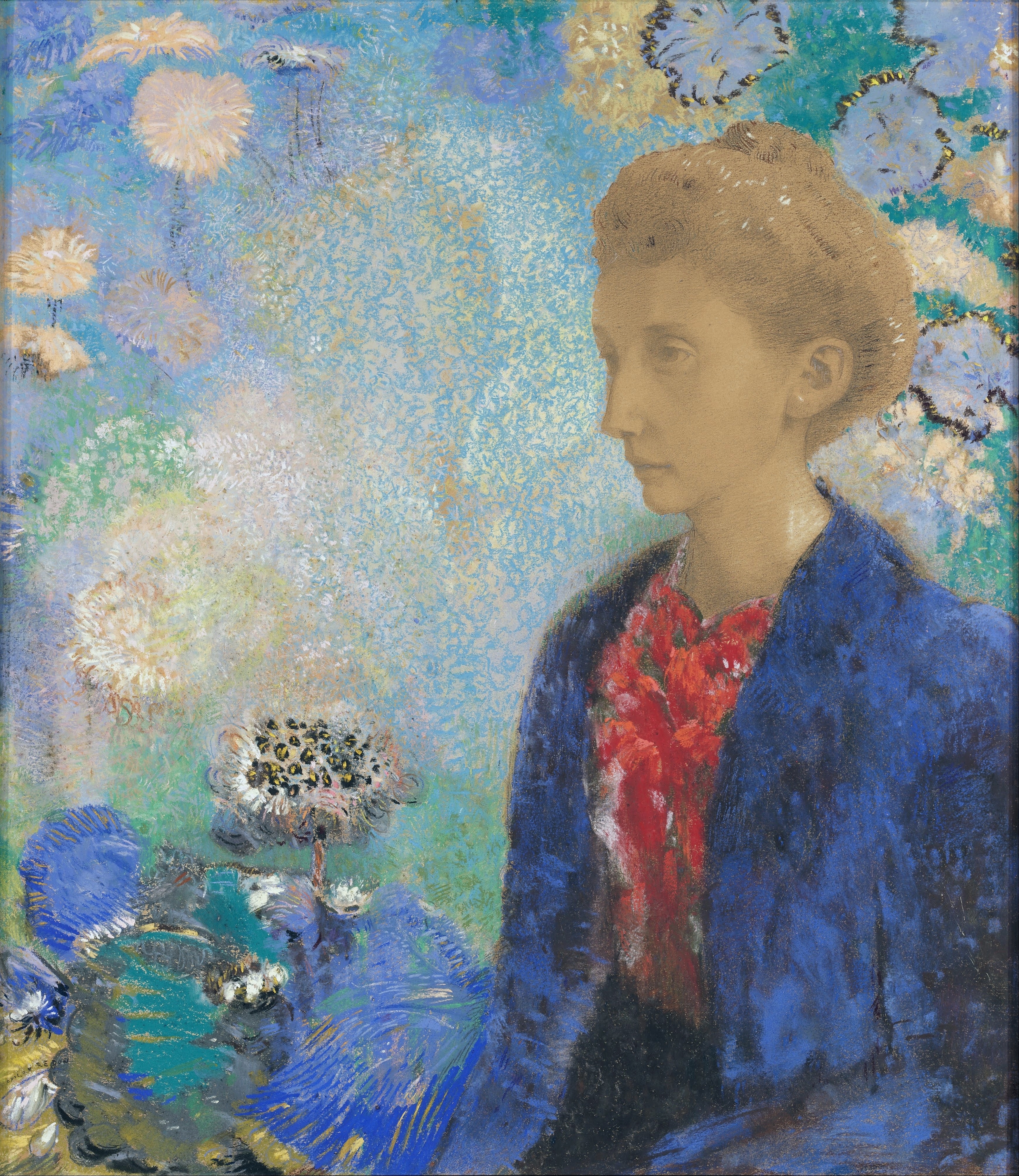 Odilon Redon Impressionism Symbolism Artwork Traditional Art Oil Painting Flowers Surreal Polychroma 3486x4024