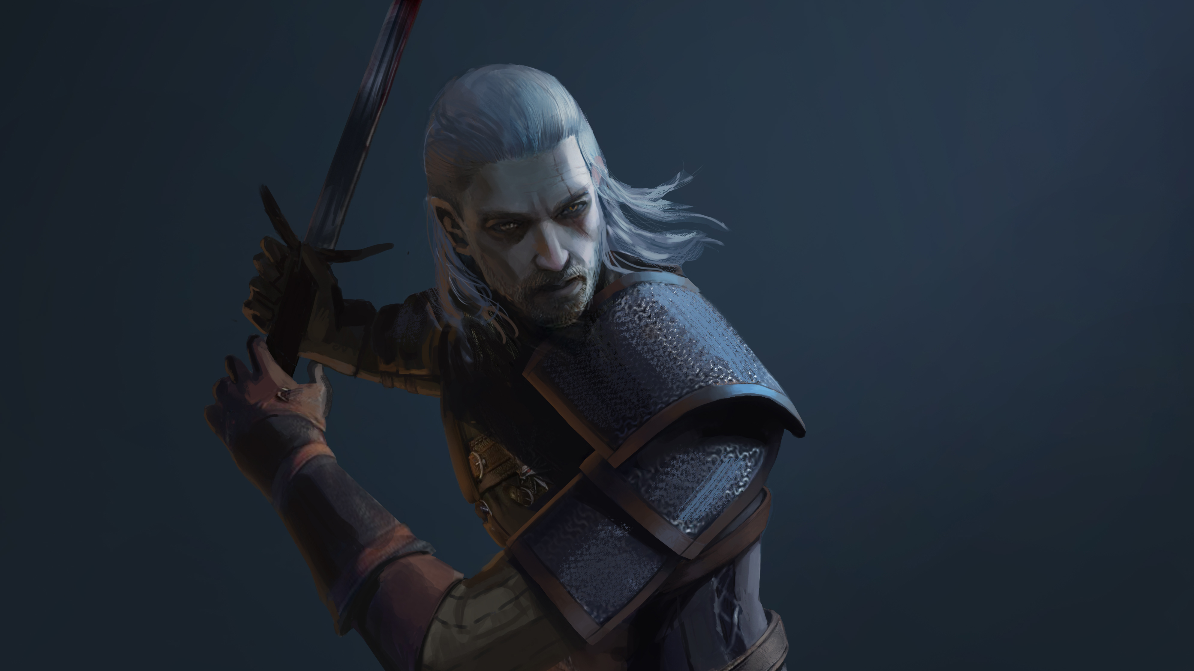 Geralt Of Rivia Sword Warrior 3979x2238