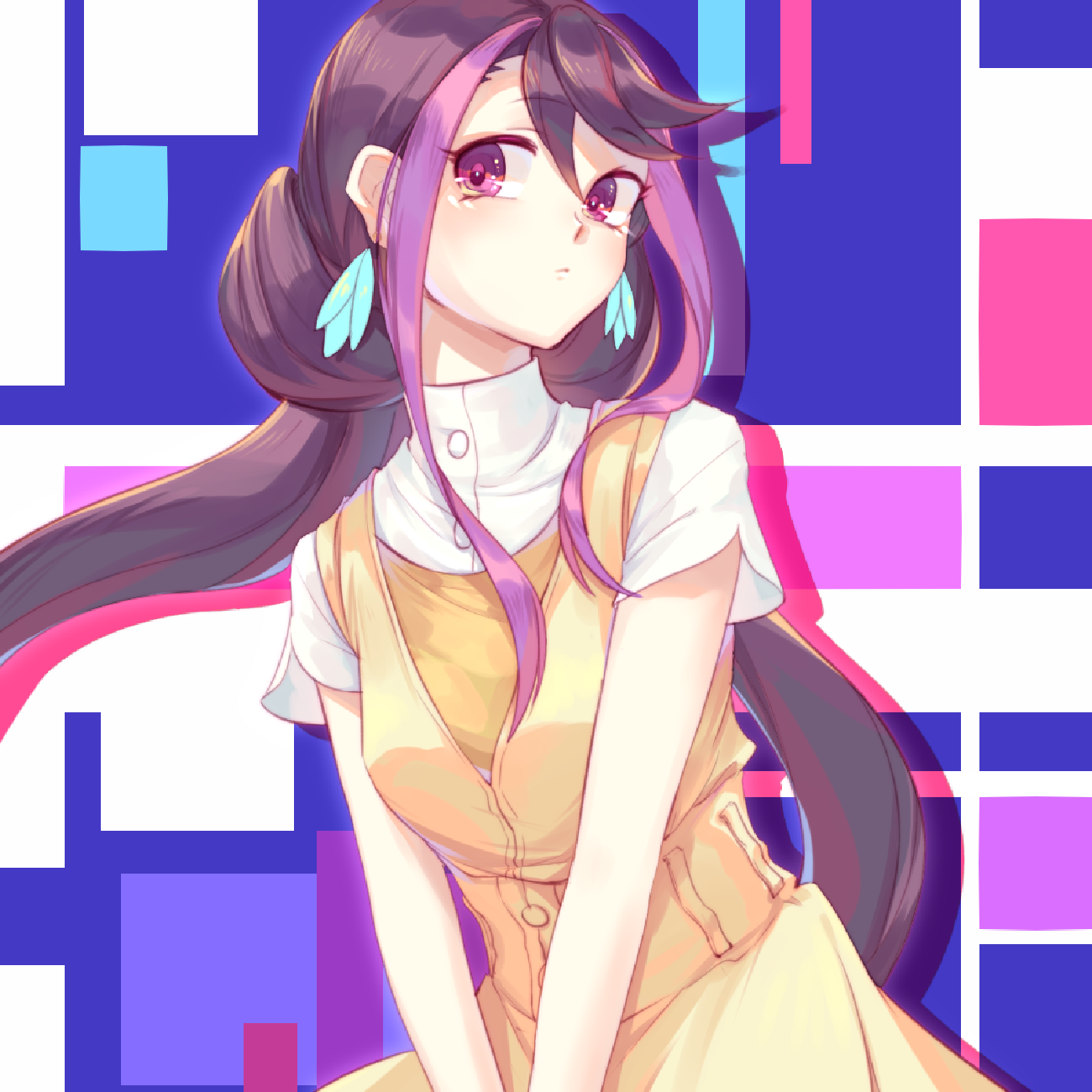 Anime Anime Girls Digital Art Artwork Yu Gi Oh Yu Gi Oh ARC V Purple Hair Kurosaki Ruri 1300x1300