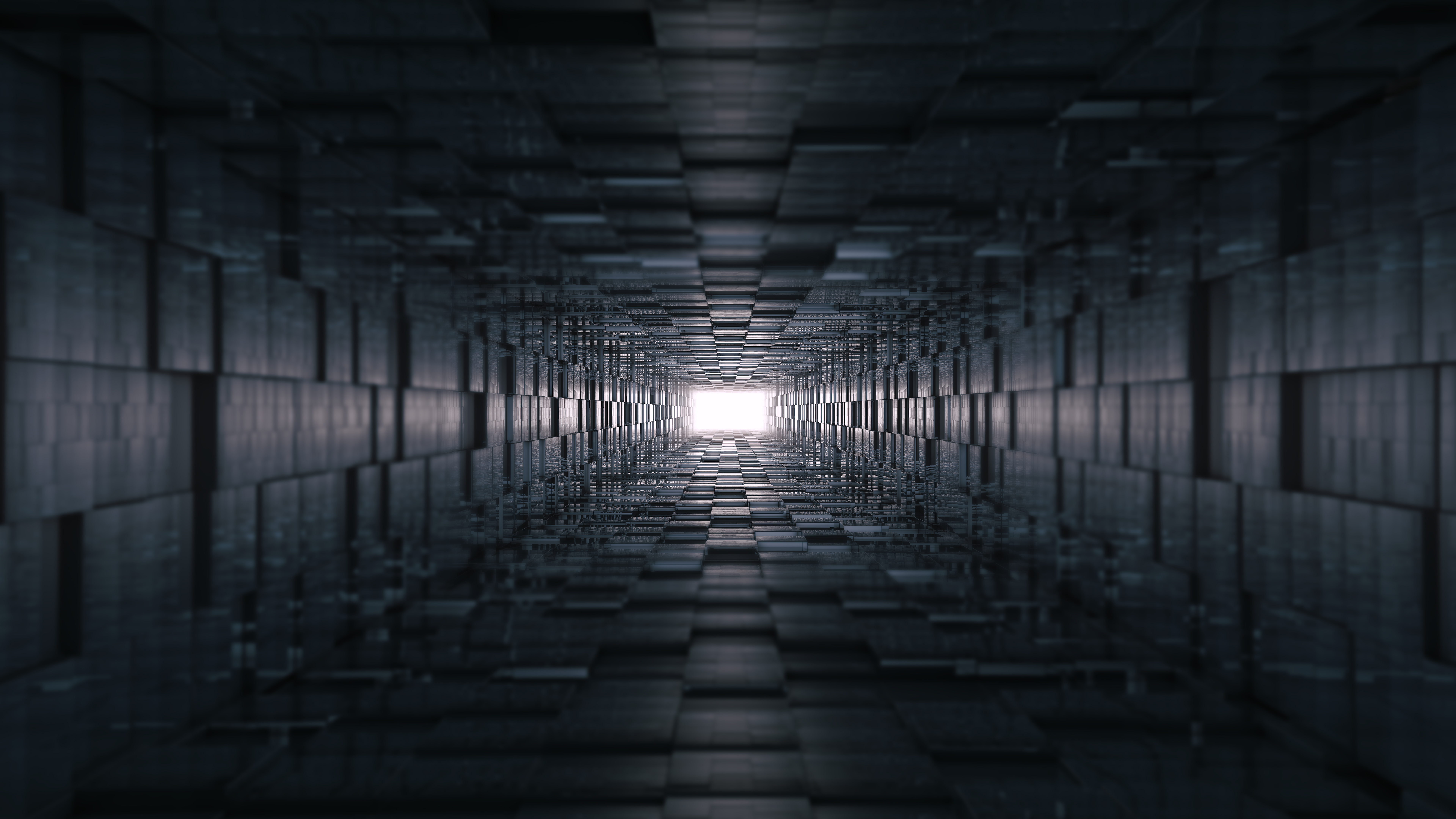 Geometry Tunnel Shapes 7680x4320