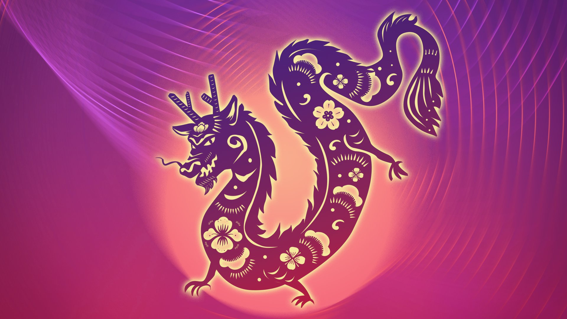 Artwork Dragon Chinese Dragon Simple Background Loong 1920x1080