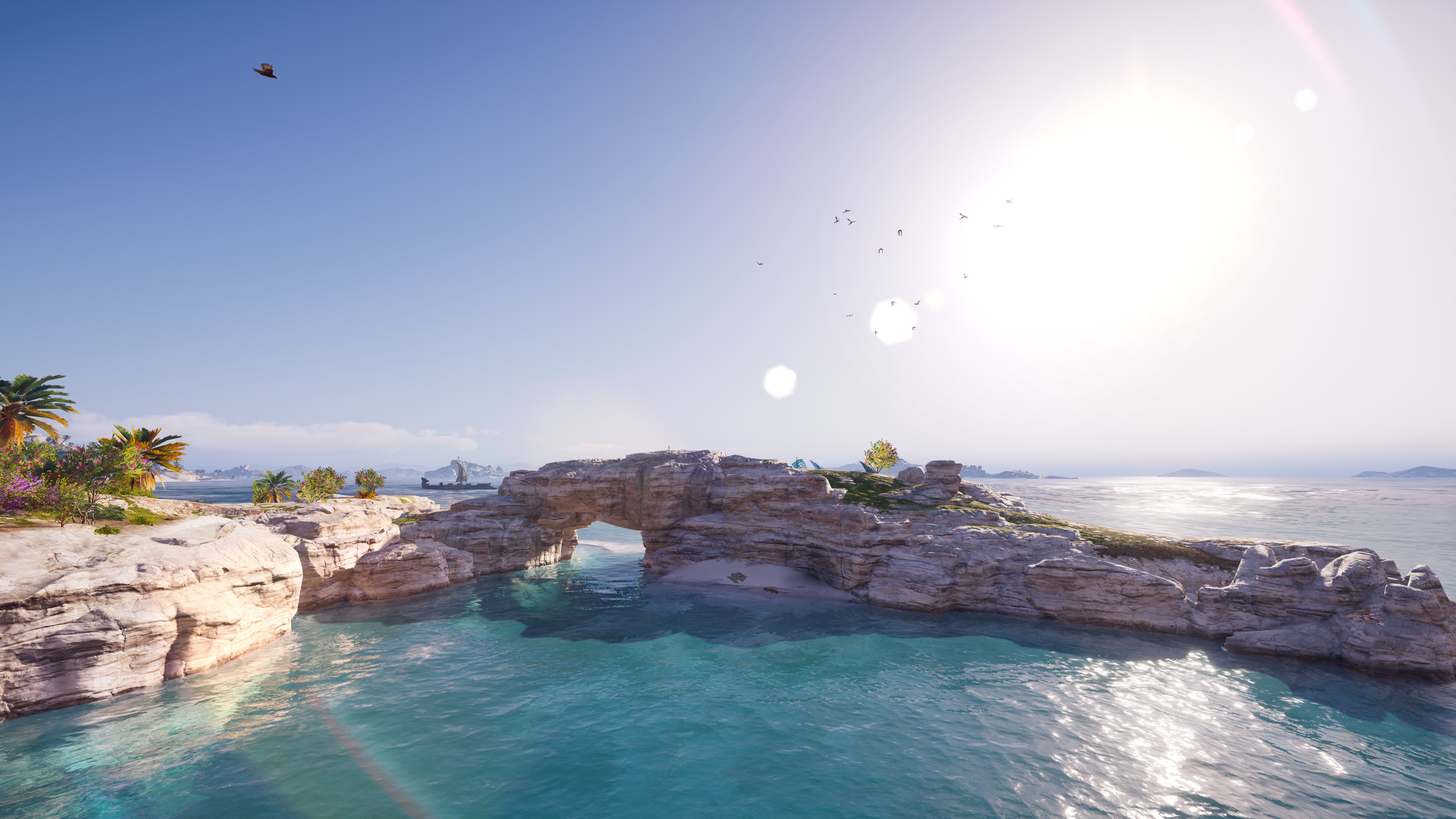Assassins Creed Odyssey Assassins Creed Island Beach Video Game Landscape Video Games PC Gaming Scre 3840x2160