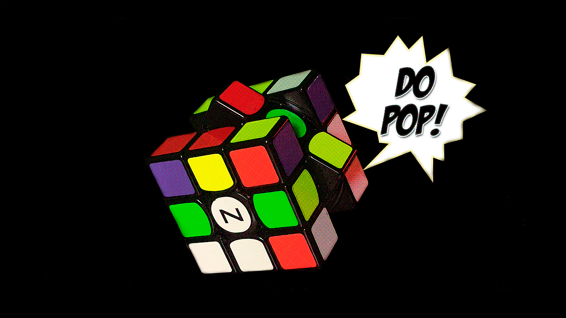 Rubiks Cube Pop Art Comic Art Cube 1920x1080