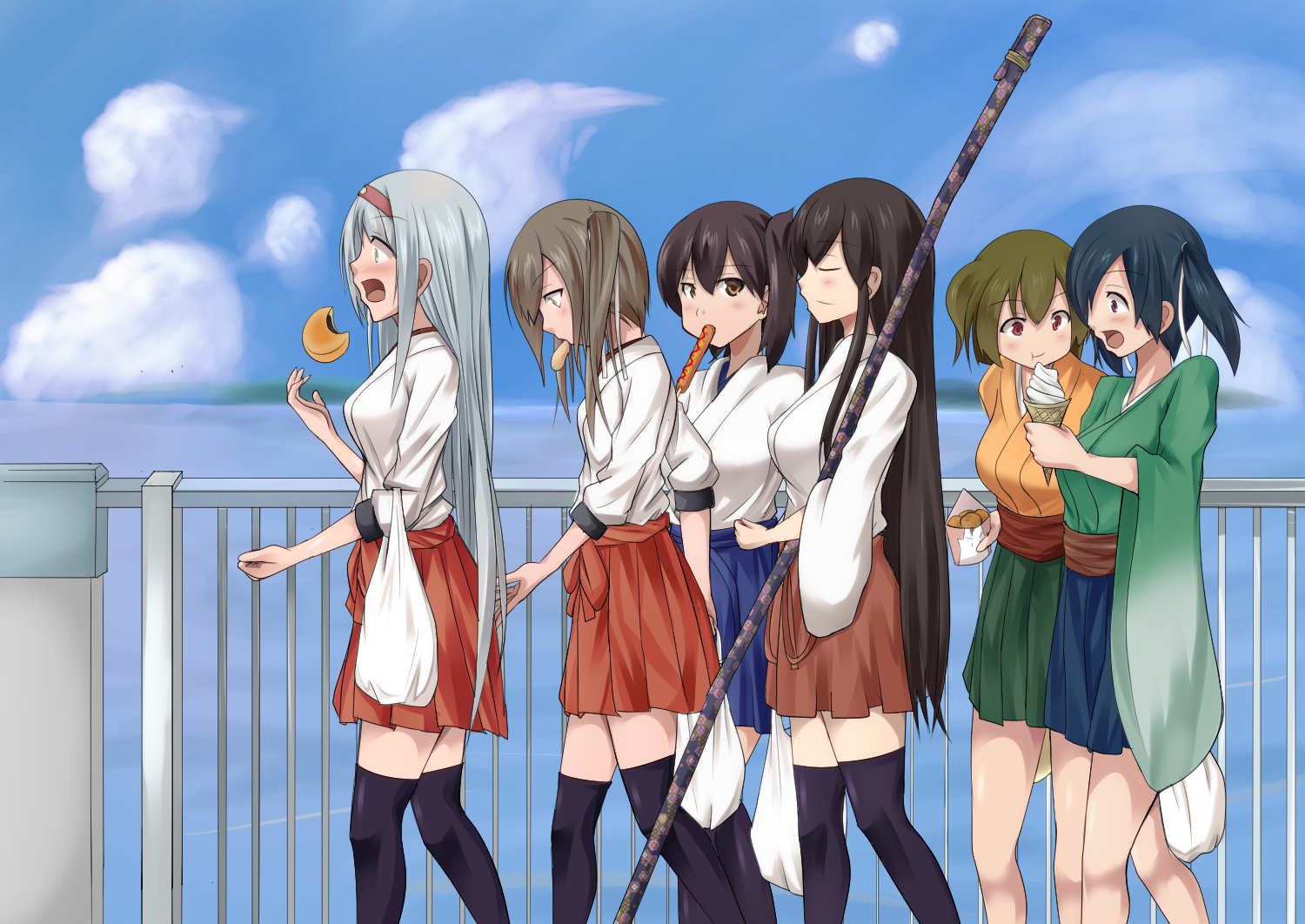 Anime Anime Girls Kantai Collection Akagi KanColle Kaga KanColle Zuikaku KanColle Shoukaku KanColle  1500x1062