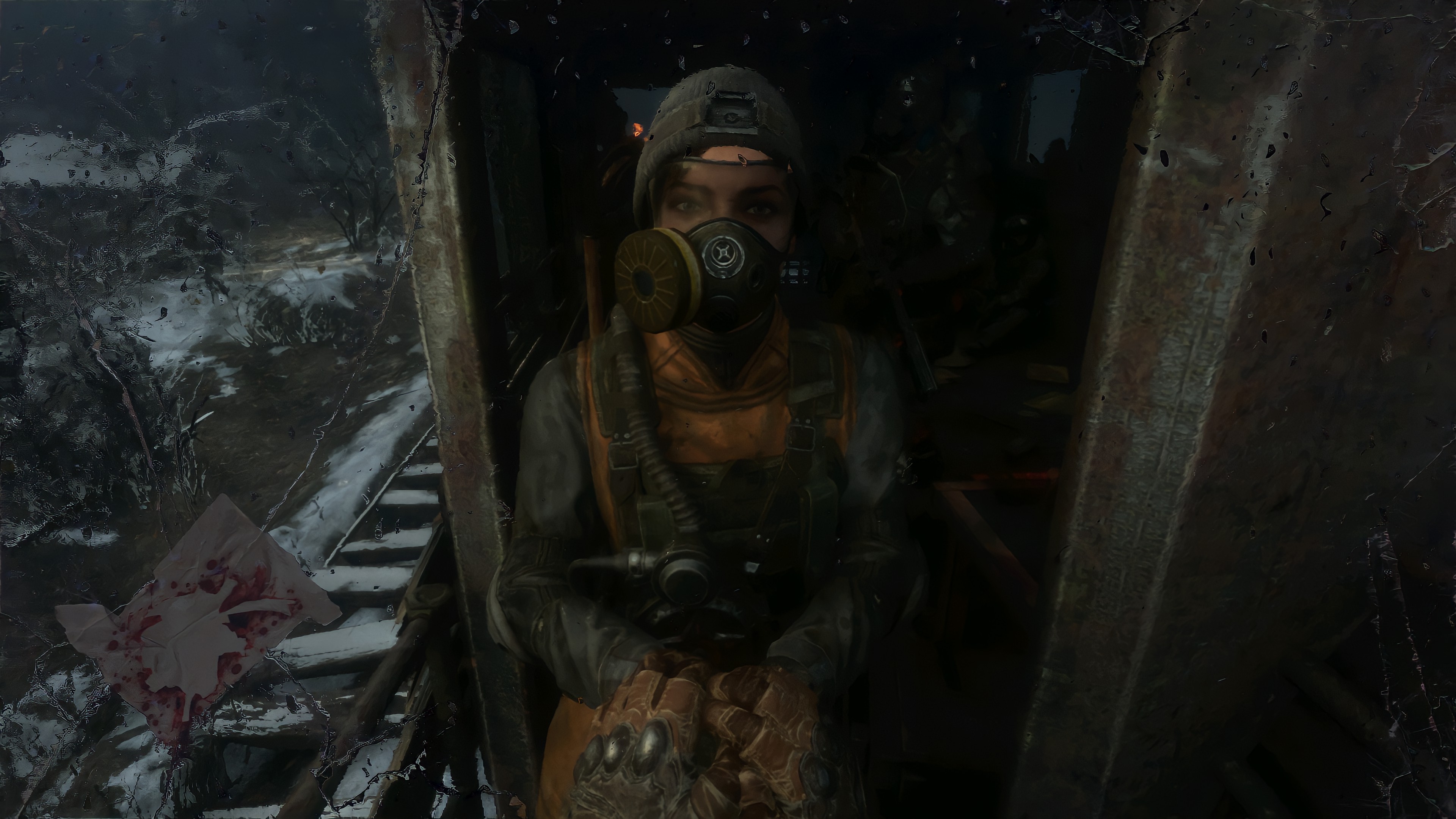 Metro Exodus Video Games Video Game Girls Apocalyptic Survivor Survival Screen Shot Mask Gas Masks 3840x2160