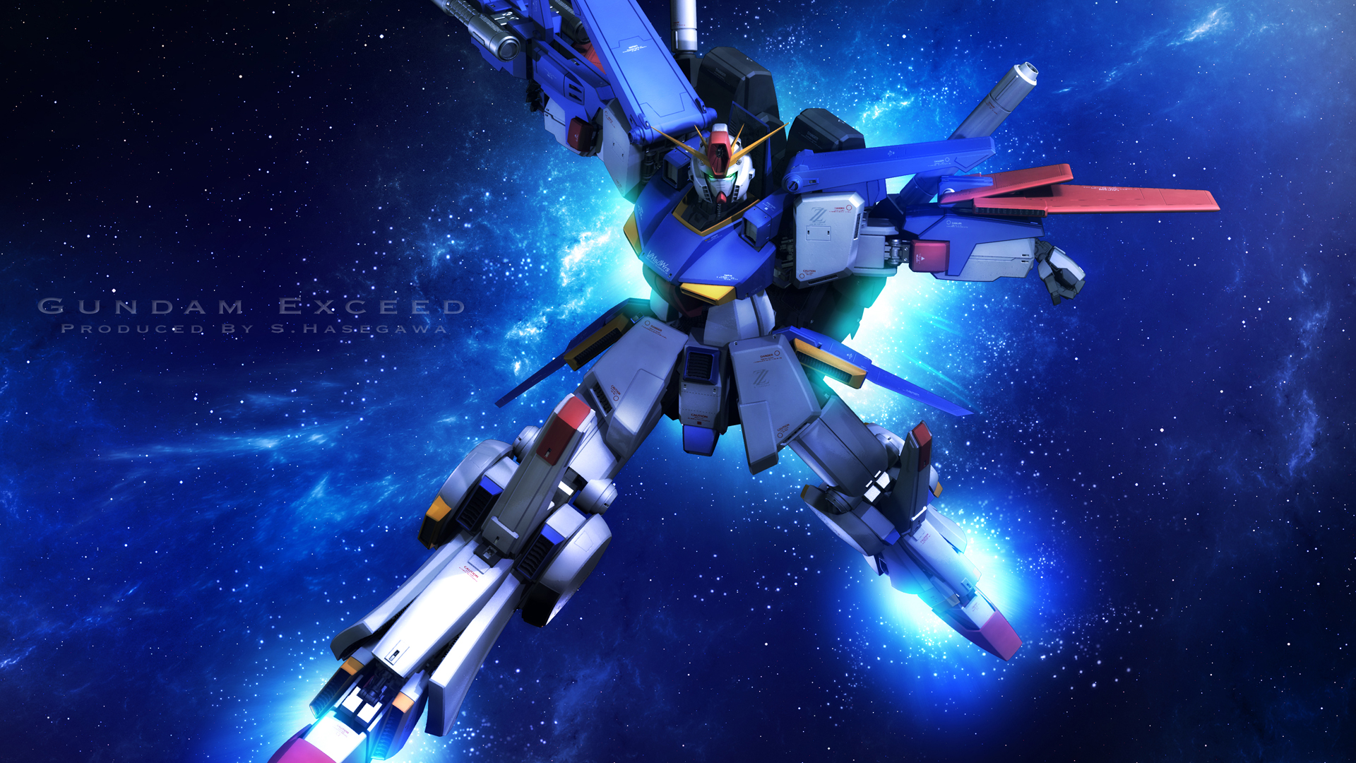 Anime Mech Gundam Super Robot Wars Mobile Suit Gundam ZZ ZZ Gundam Artwork Digital Art Fan Art 1920x1080