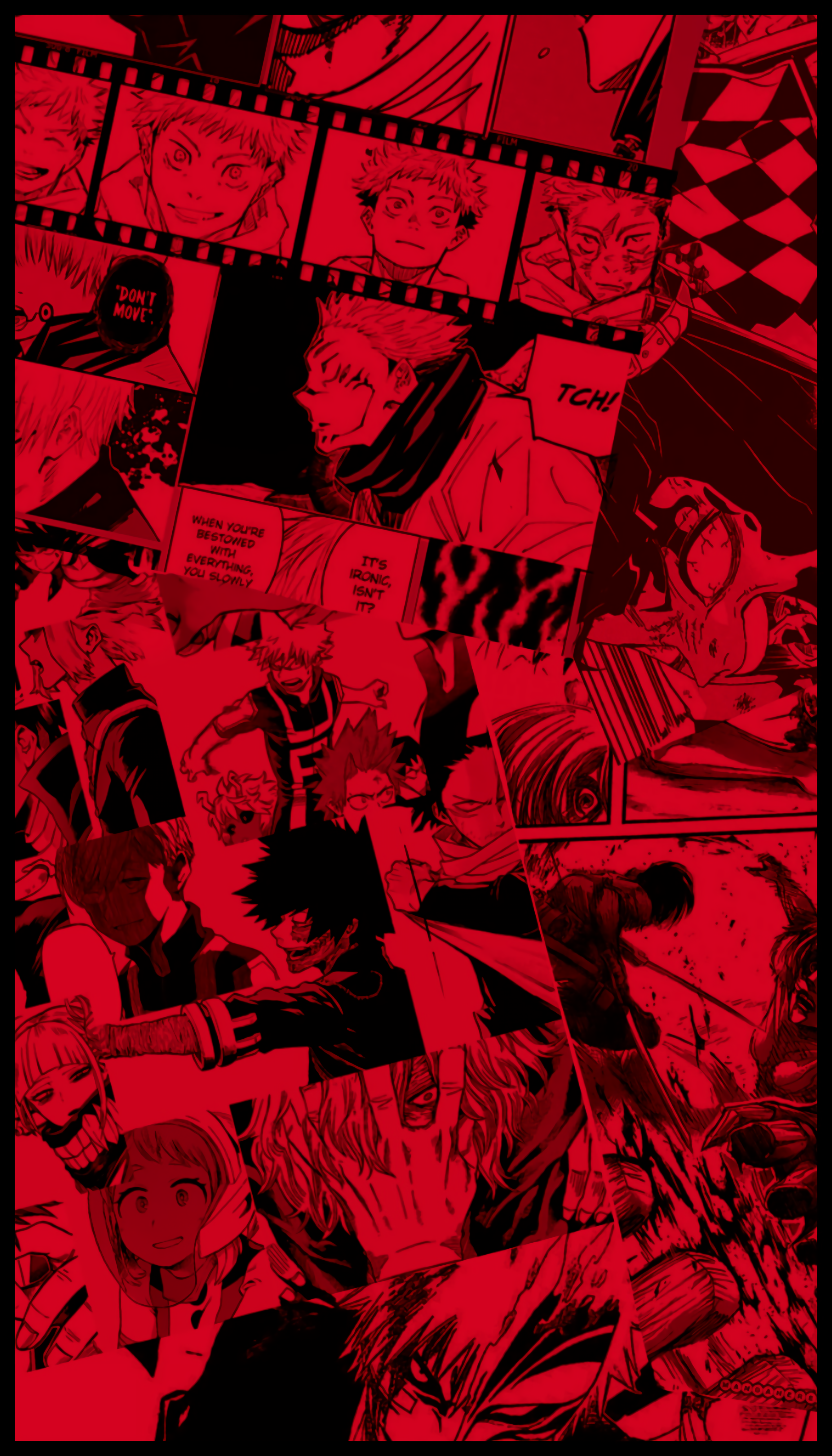 Anime Boku No Hero Academia Bleach Jujutsu Kaisen Red 2684x4696