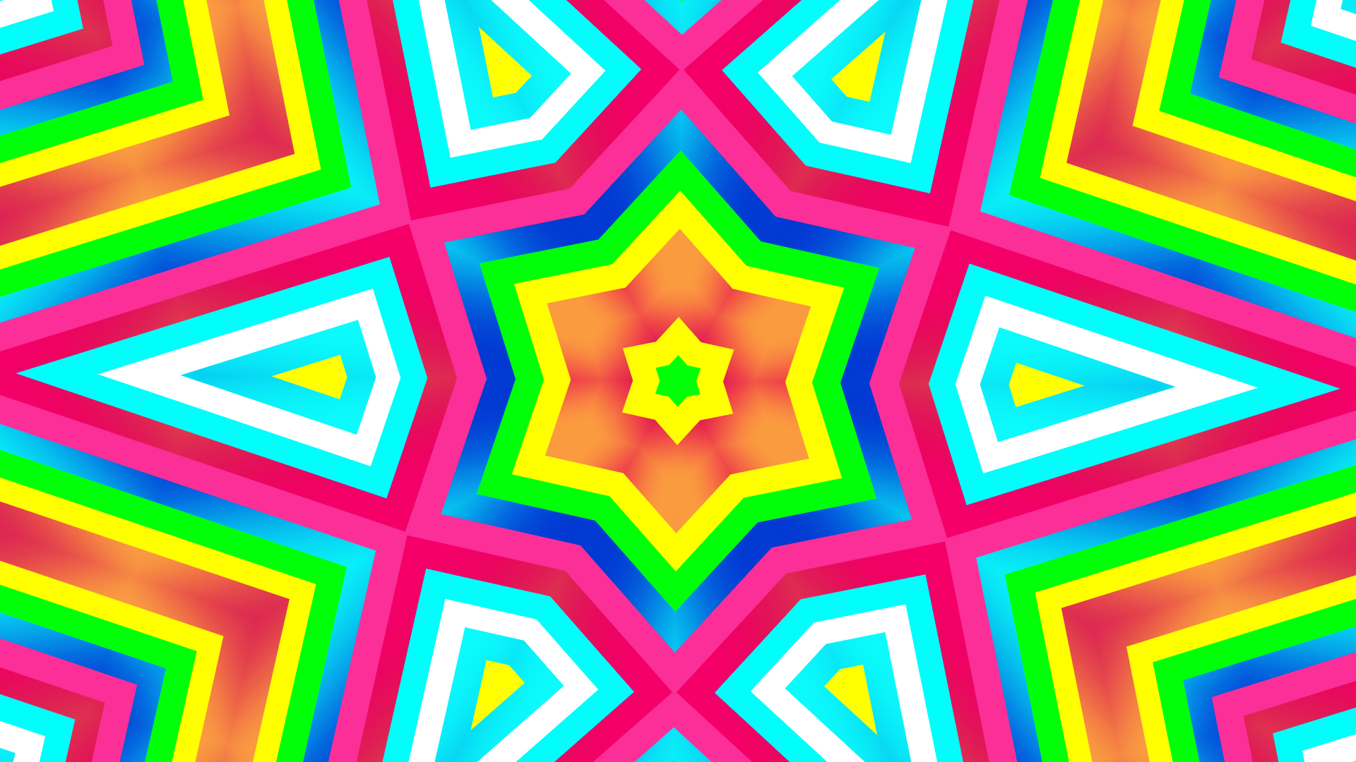 Colorful Colors Pattern Shapes Star 1920x1080