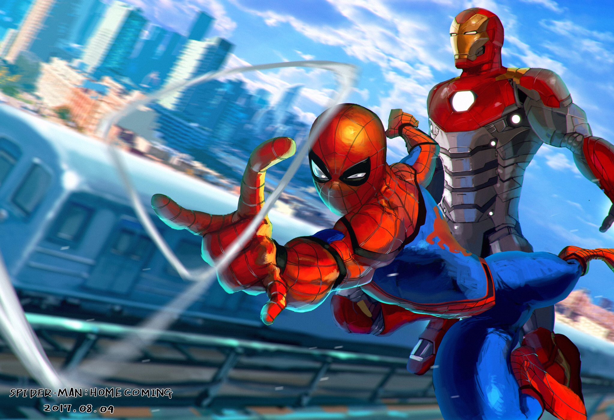 Spider Man Iron Man Marvel Comics 2047x1401