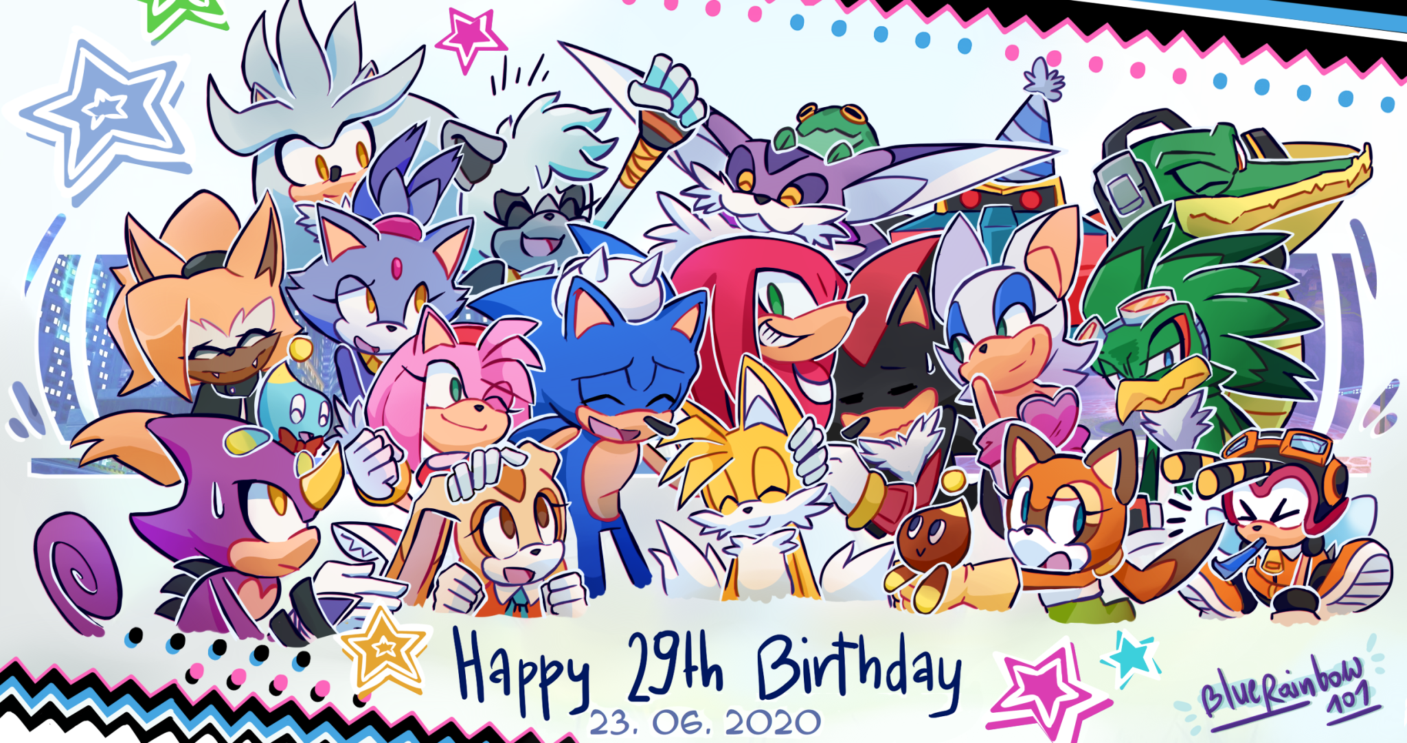 Espio The Chameleon Amy Rose Big The Cat Blaze The Cat Chao Sonic Charmy Bee Cheese The Chao Cream T 2048x1082