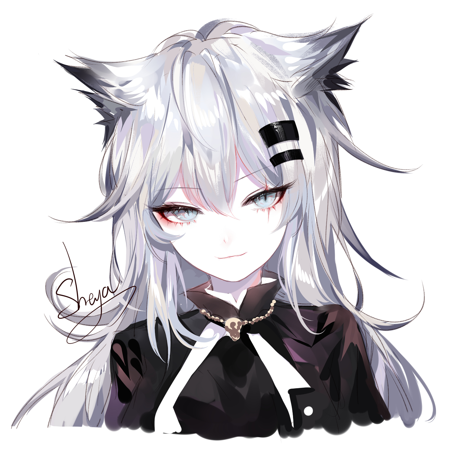 Gray wolf Catgirl Anime Female, Anime, manga, chibi png | PNGEgg
