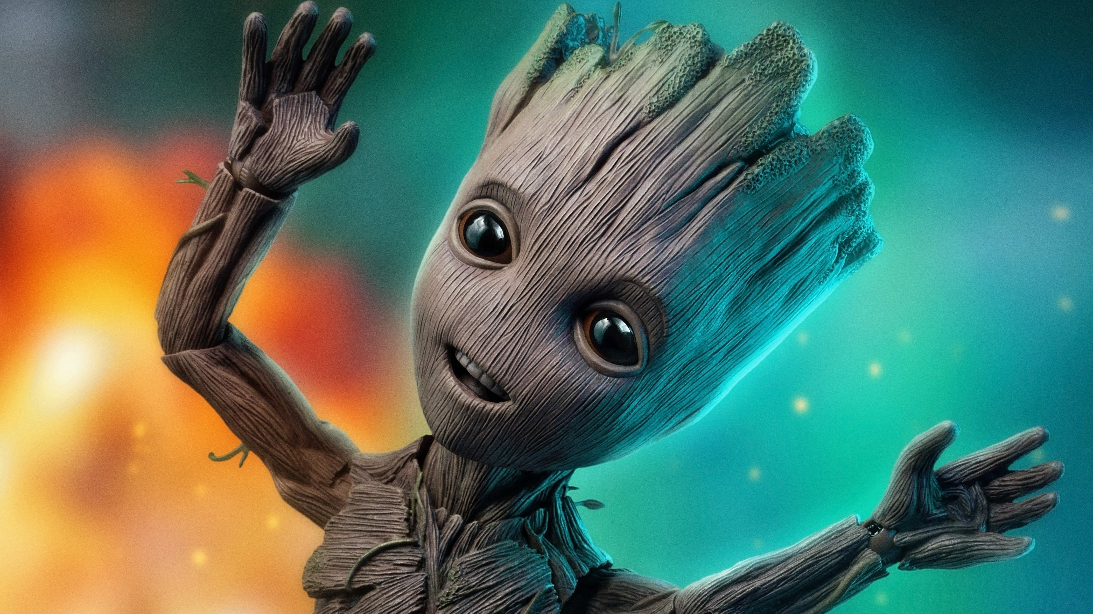 Groot Happy Guardians Of The Galaxy Marvel Cinematic Universe 4216x2372
