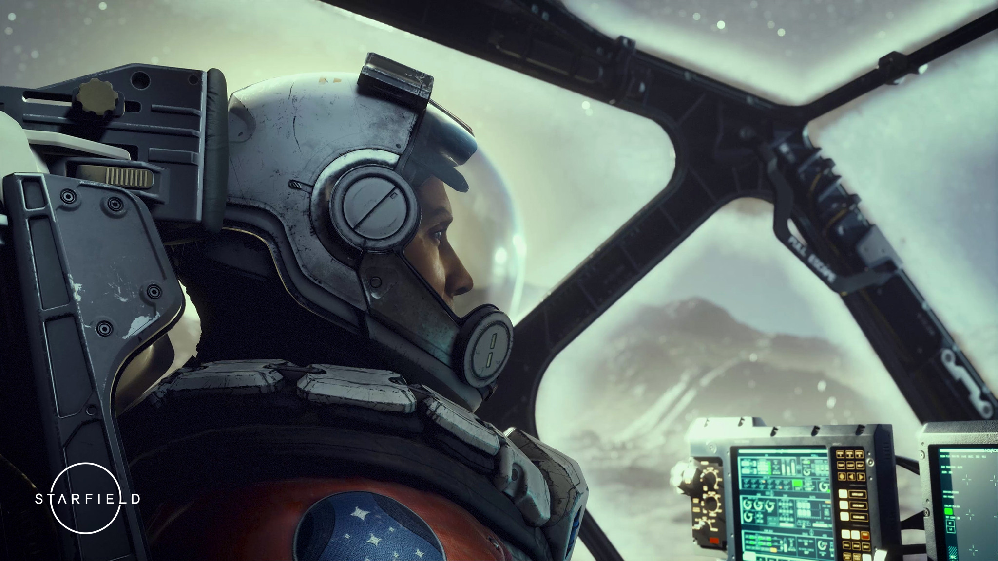 STARFiELD The Game Video Game Art Screen Shot Video Game Man Spaceship Spacesuit 2048x1152