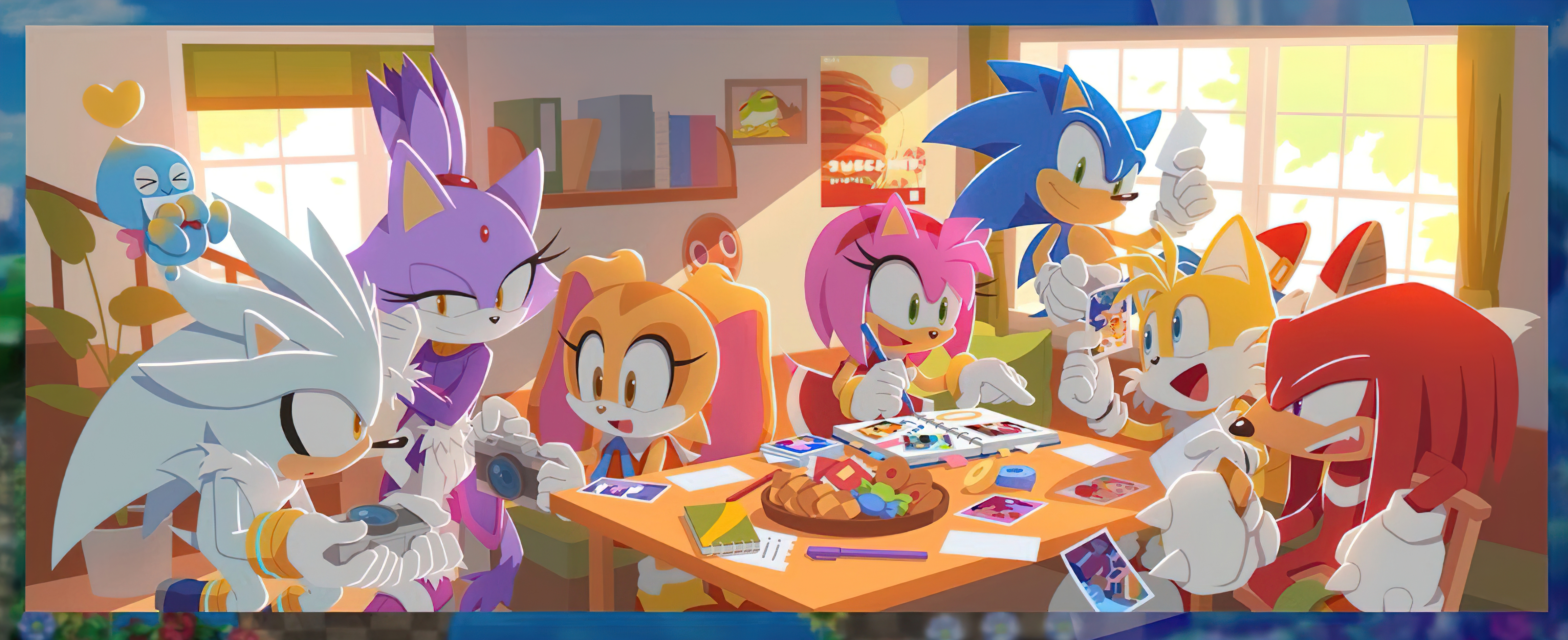 Sonic Sonic The Hedgehog Blaze The Cat Sonic Silver Tails Character Knuckles Cream Cream The Rabbit  4632x1892