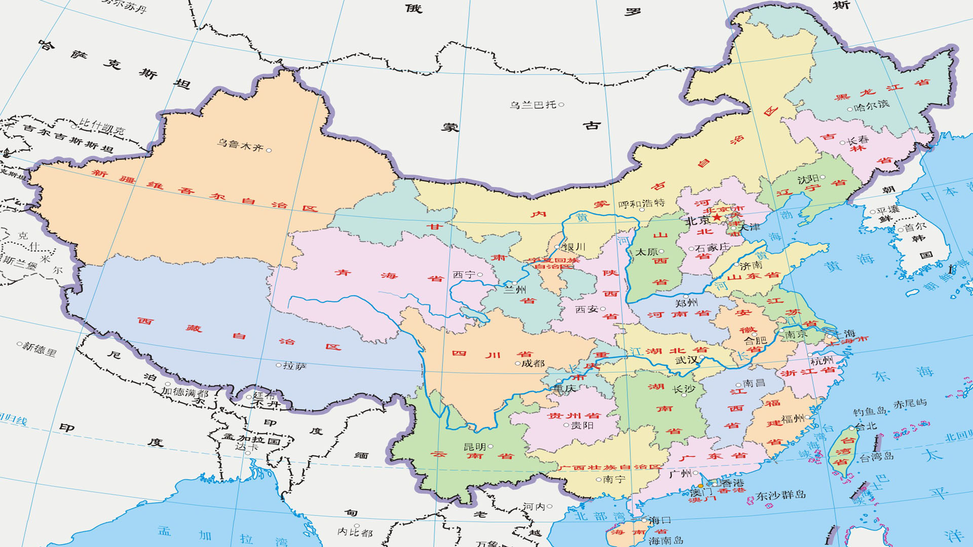 China Map 1920x1080