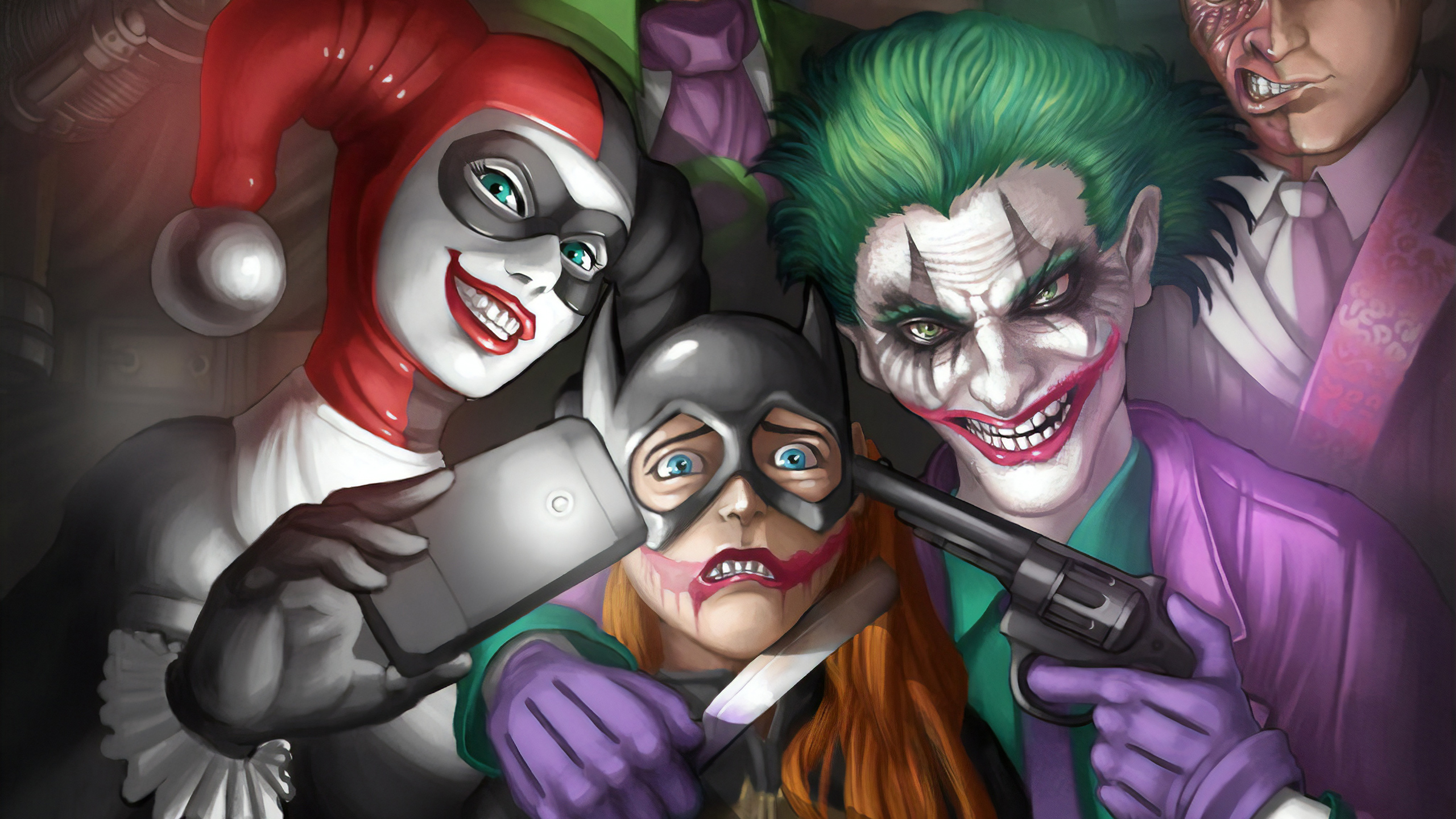 Batwoman Joker Harley Quinn 2560x1440