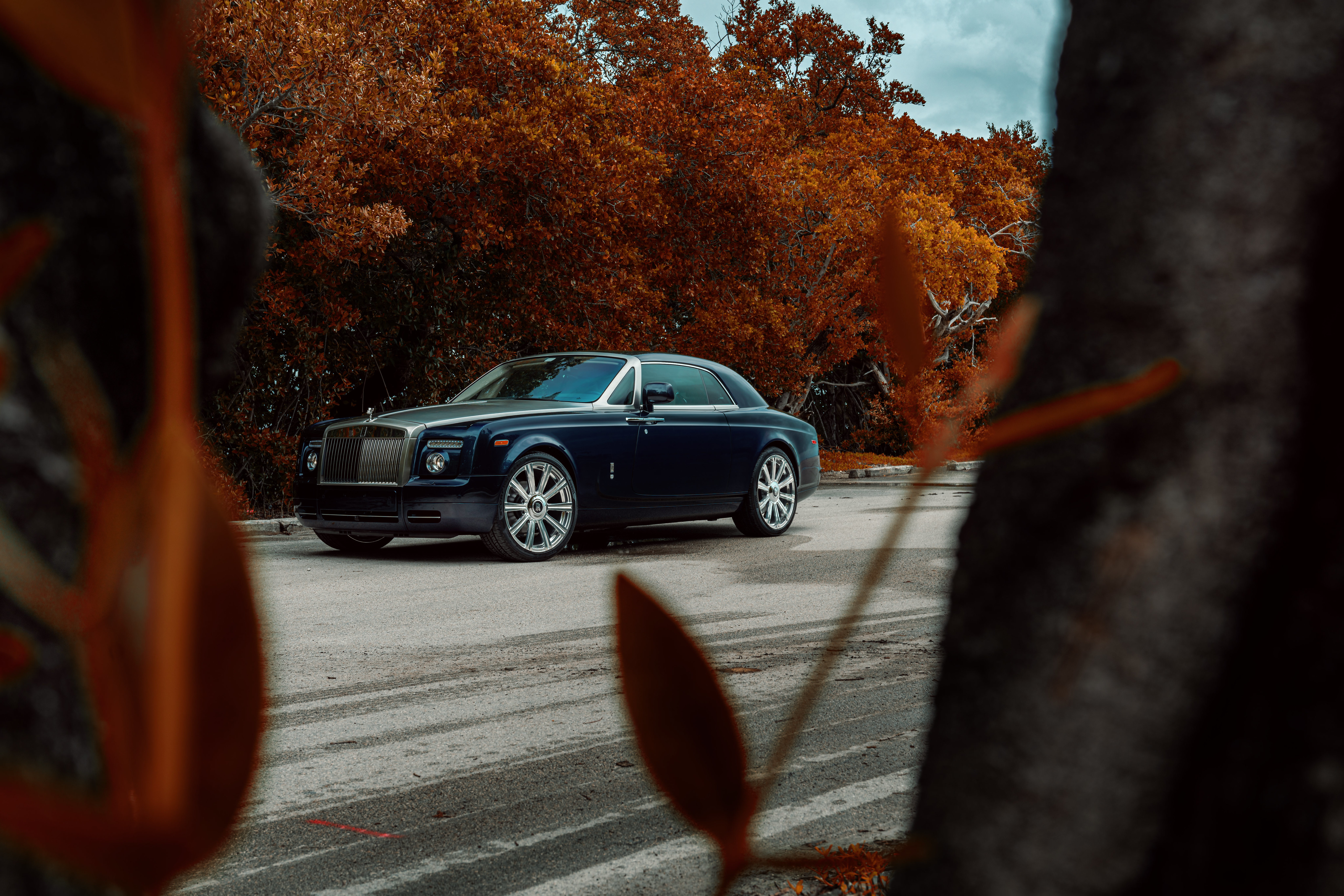 Rolls Royce Rolls Royce Phantom Rolls Royce Phantom 12 Luxury Cars Trees Fall Outdoors 5120x3414