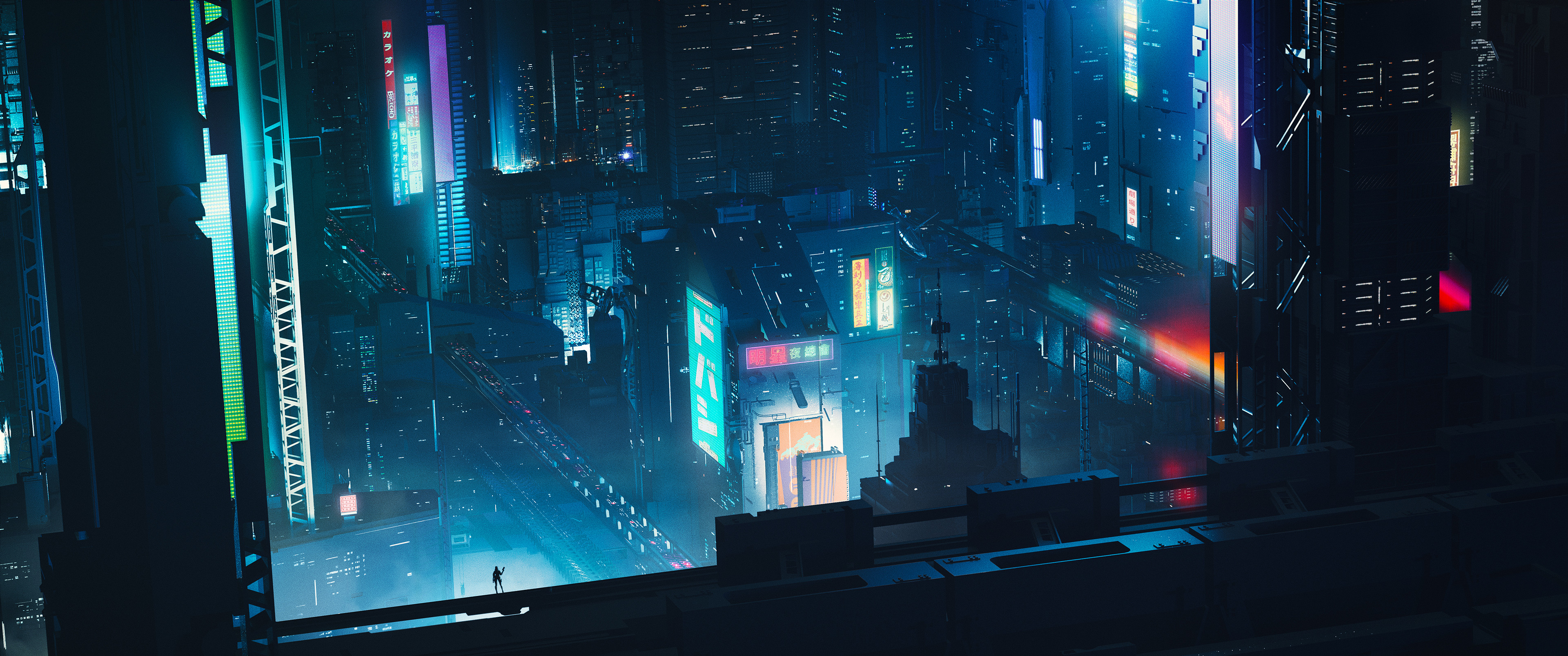 4K Ultrawide City Cyberpunk Futuristic Futuristic City 3840x1607