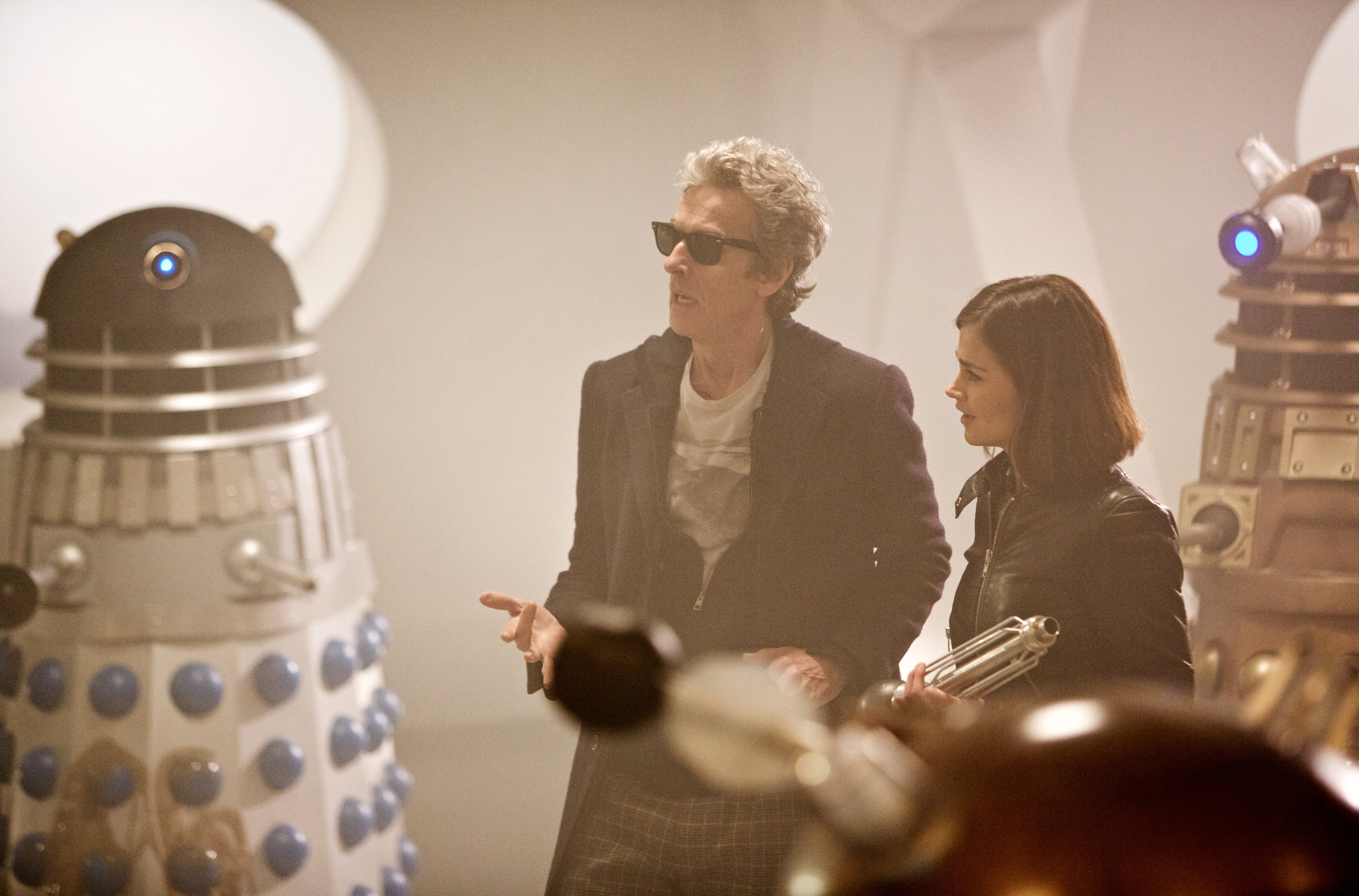 12th Doctor Clara Oswald Dalek Peter Capaldi Jenna Coleman 4000x2639