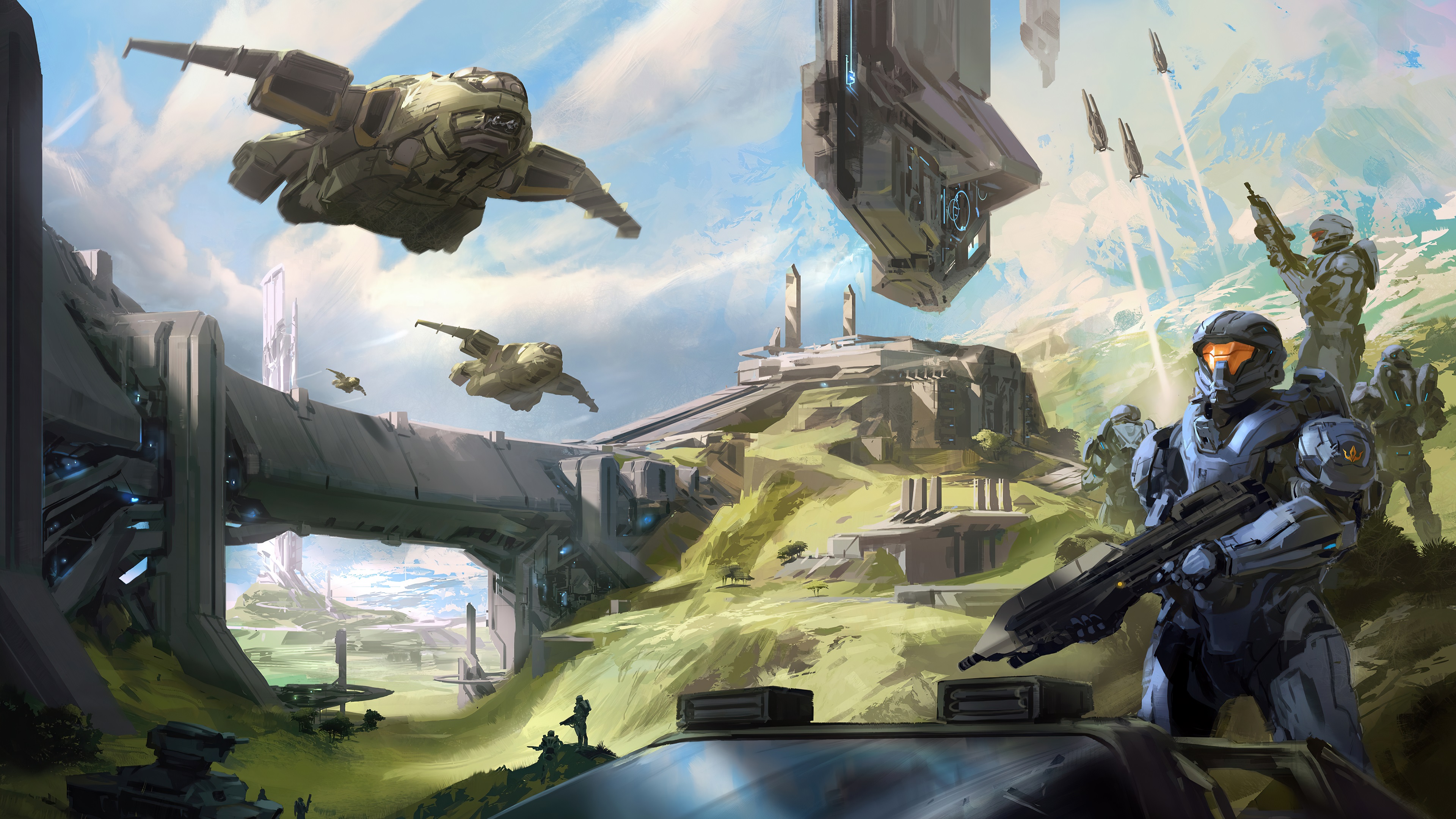 Halo Video Games Artwork Science Fiction 3840x2160