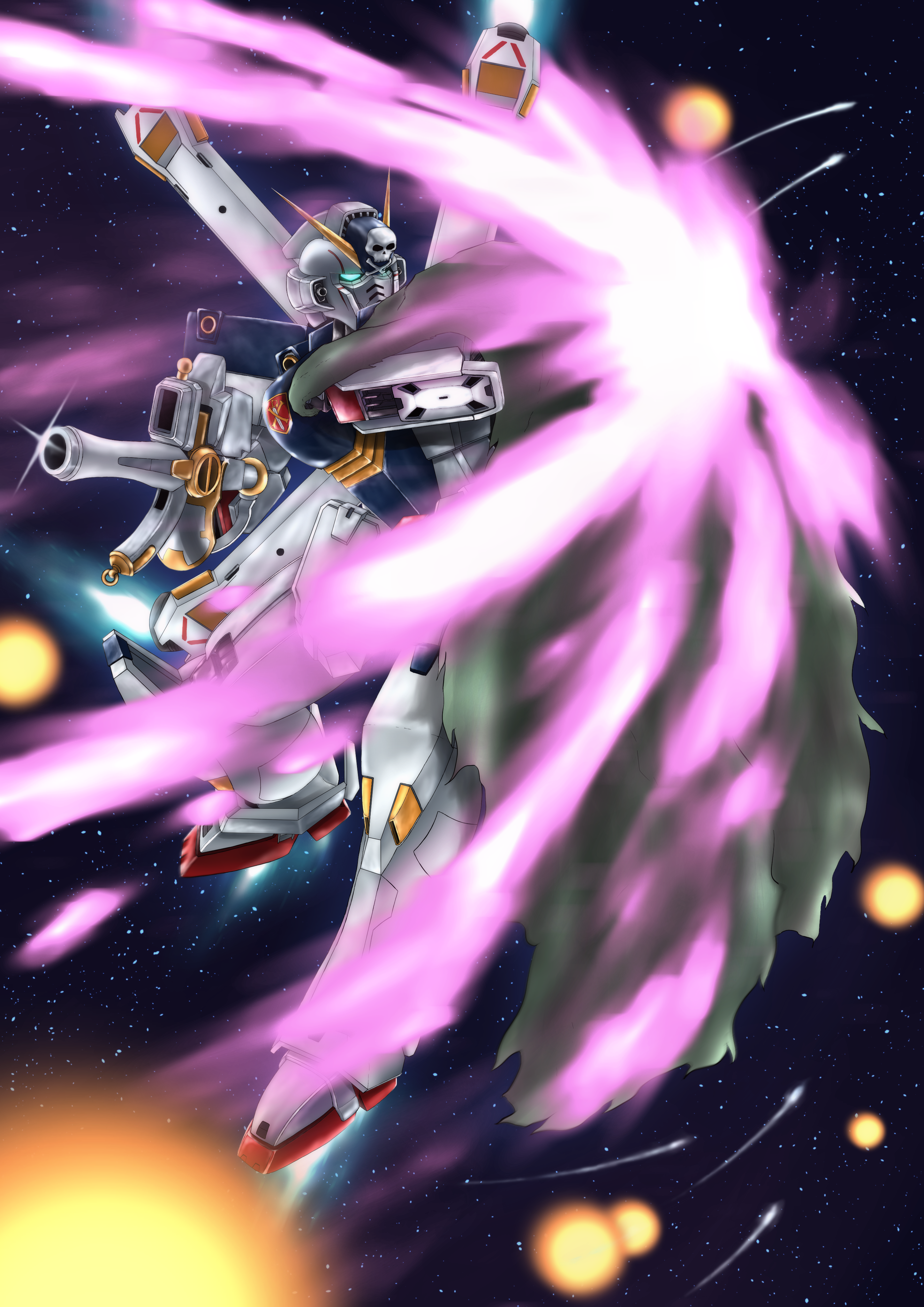 Crossbone Gundam X 1 Anime Mech Gundam Mobile Suit Crossbone Gundam Artwork Digital Art Fan Art Supe 2894x4093