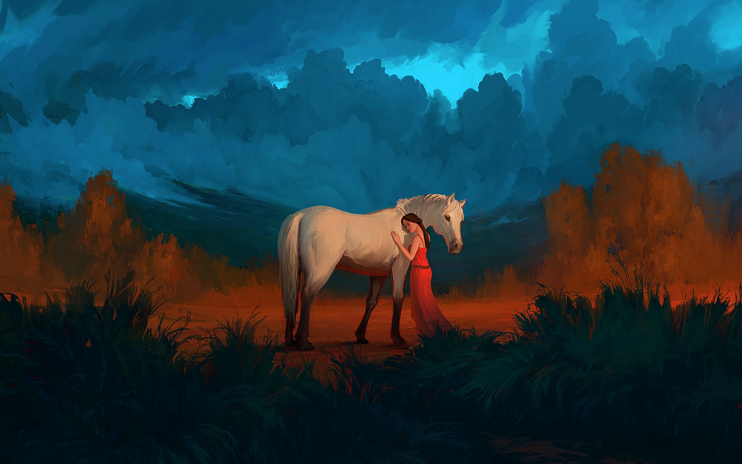 Girl Horse 2560x1600