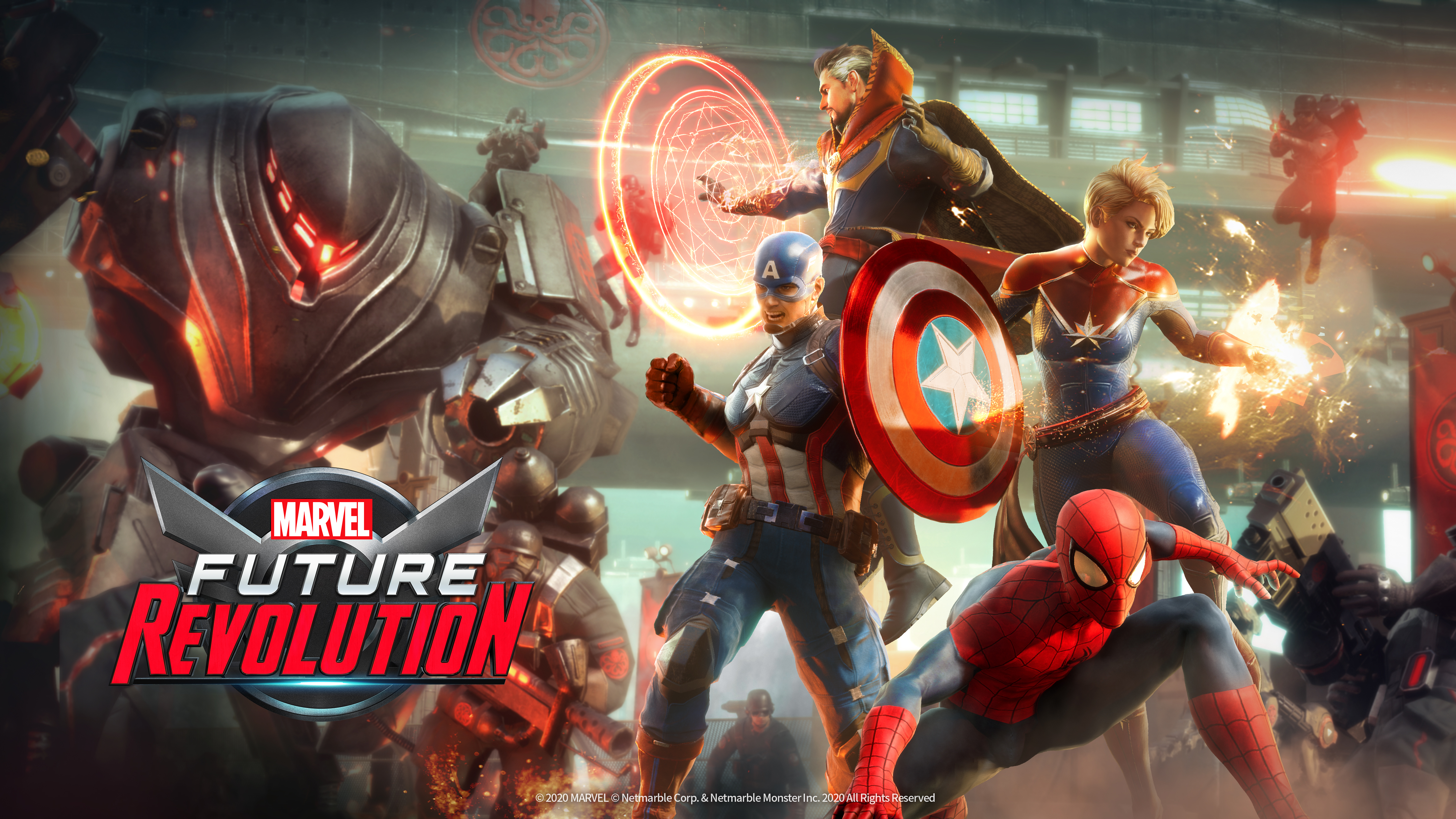 Captain America Captain Marvel Doctor Strange Peter Parker Spider Man 4647x2613