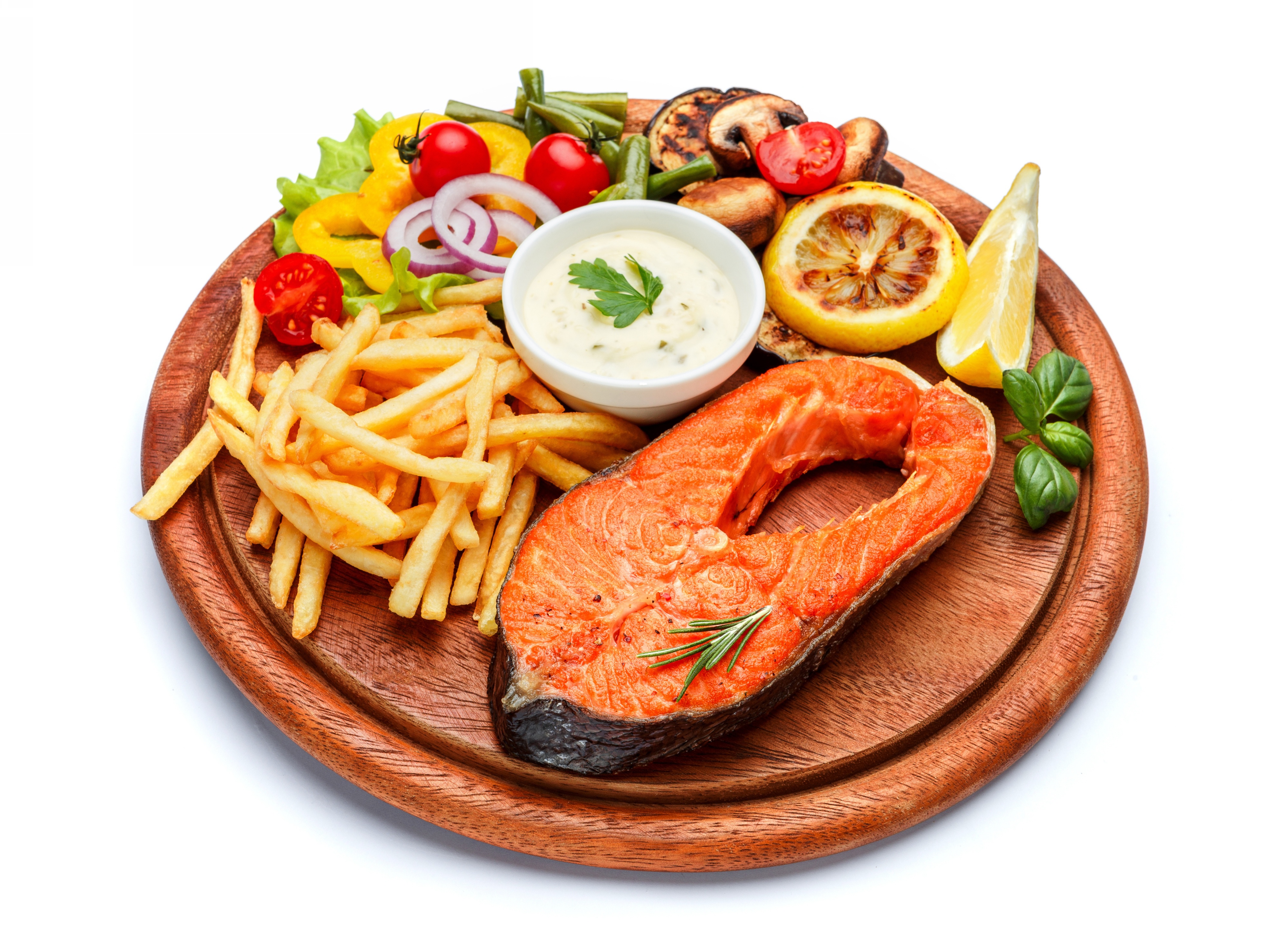 Fish French Fries Seafood Vegetable 4000x2948