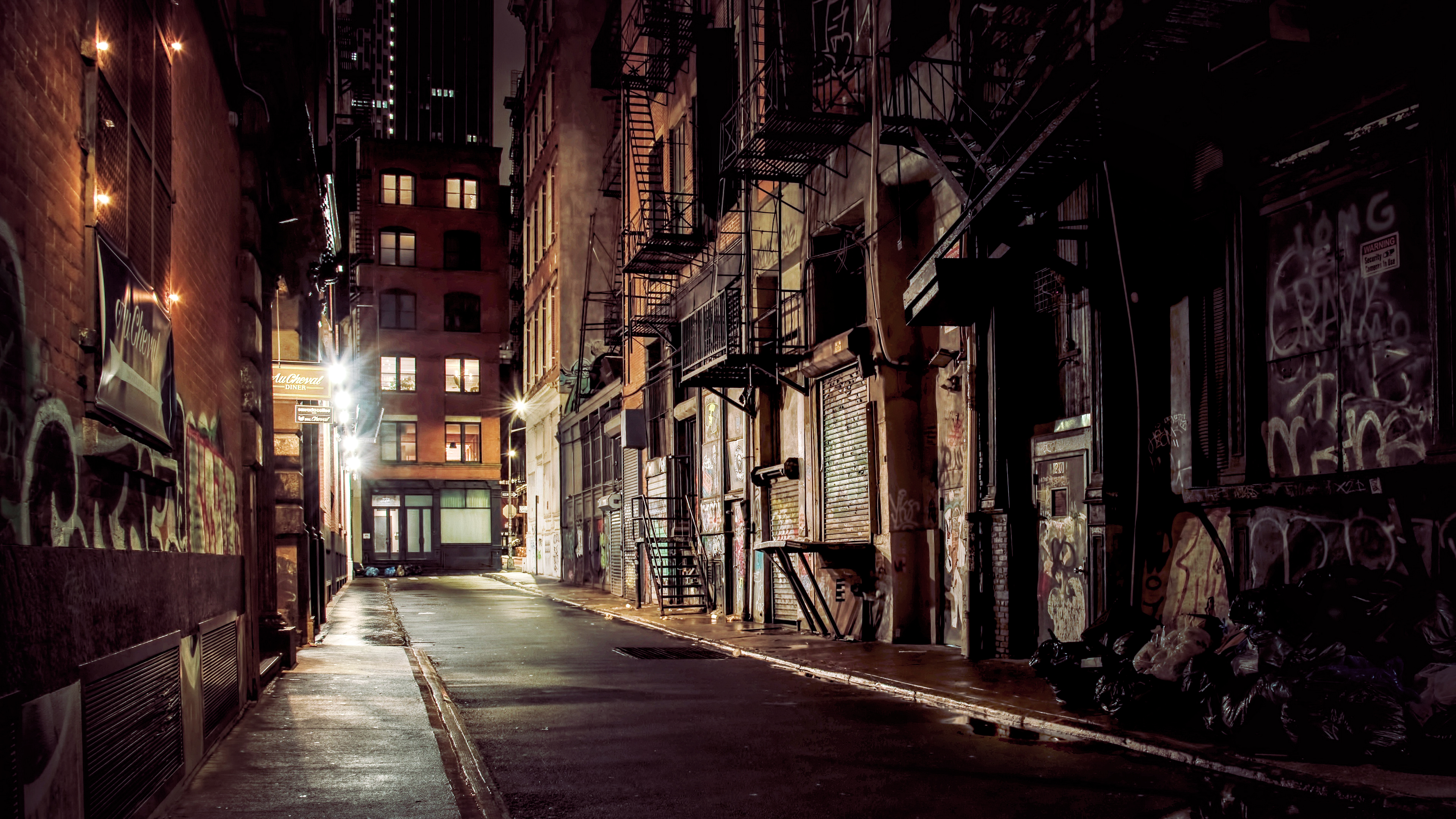 Street City Cityscape Urban Night Photography New York City 3840x2160