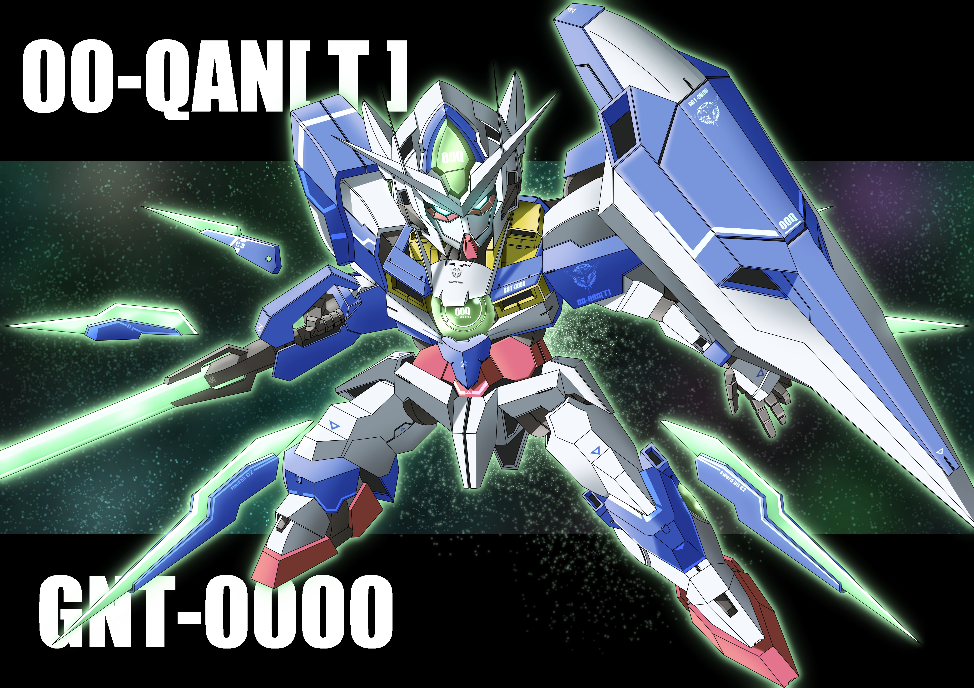 Anime Mech Gundam Super Robot Wars Mobile Suit Gundam 00 00 Qan T Artwork Digital Art Fan Art 4092x2893