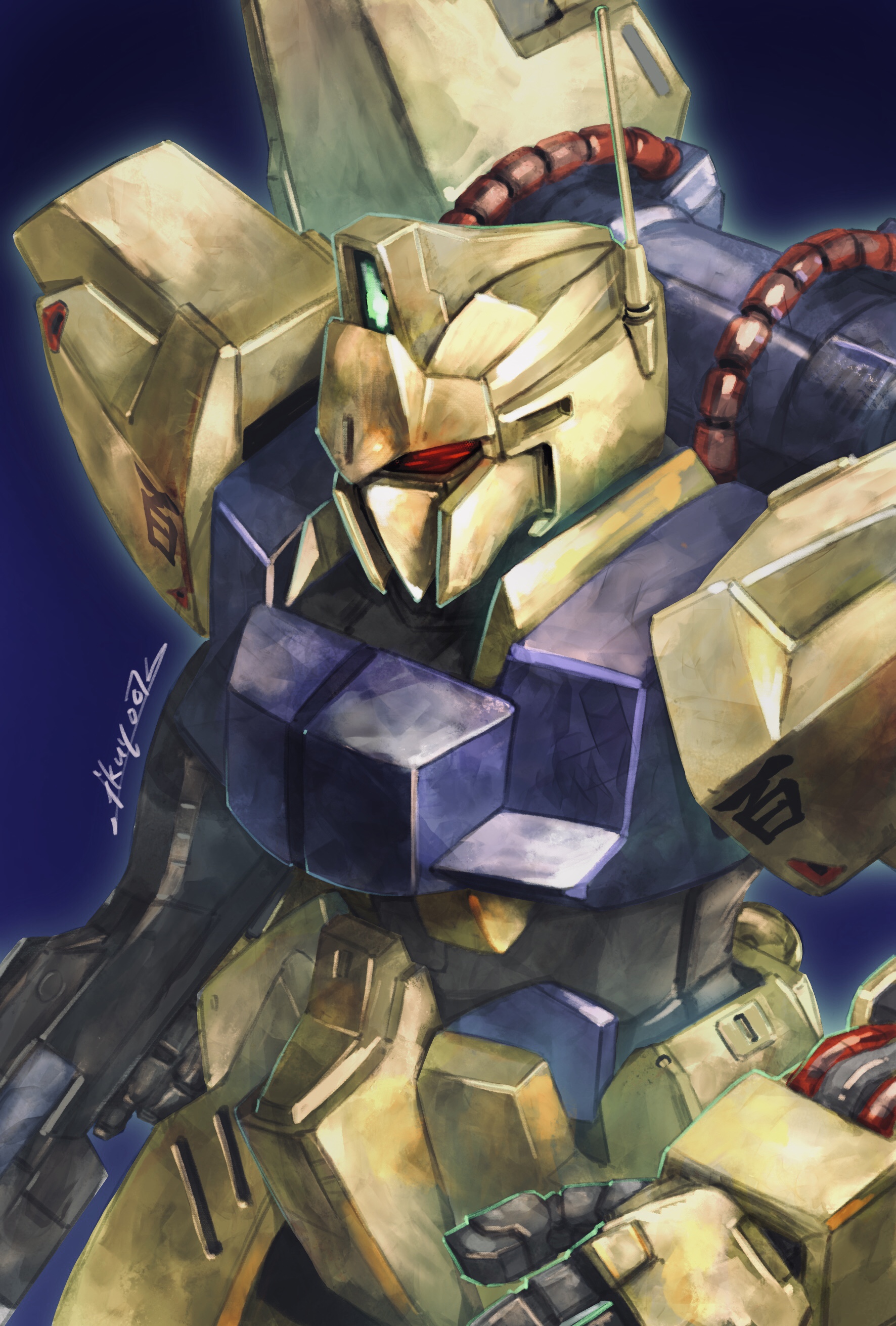 Anime Mechs Super Robot Wars Mobile Suit Mobile Suit Zeta Gundam Hyaku Shiki Artwork Digital Art Fan 1772x2622