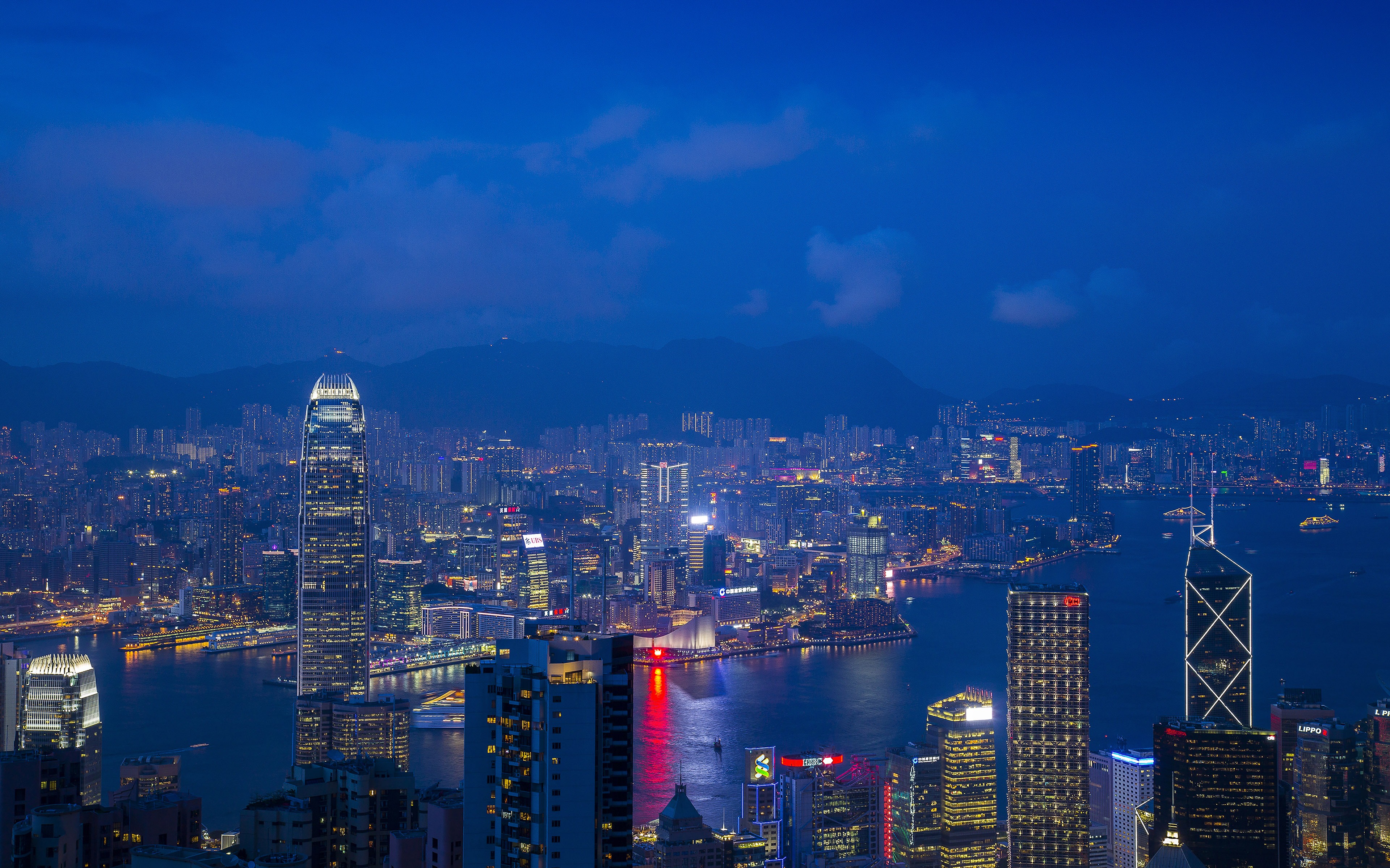 China City Lights Hong Kong 3840x2400