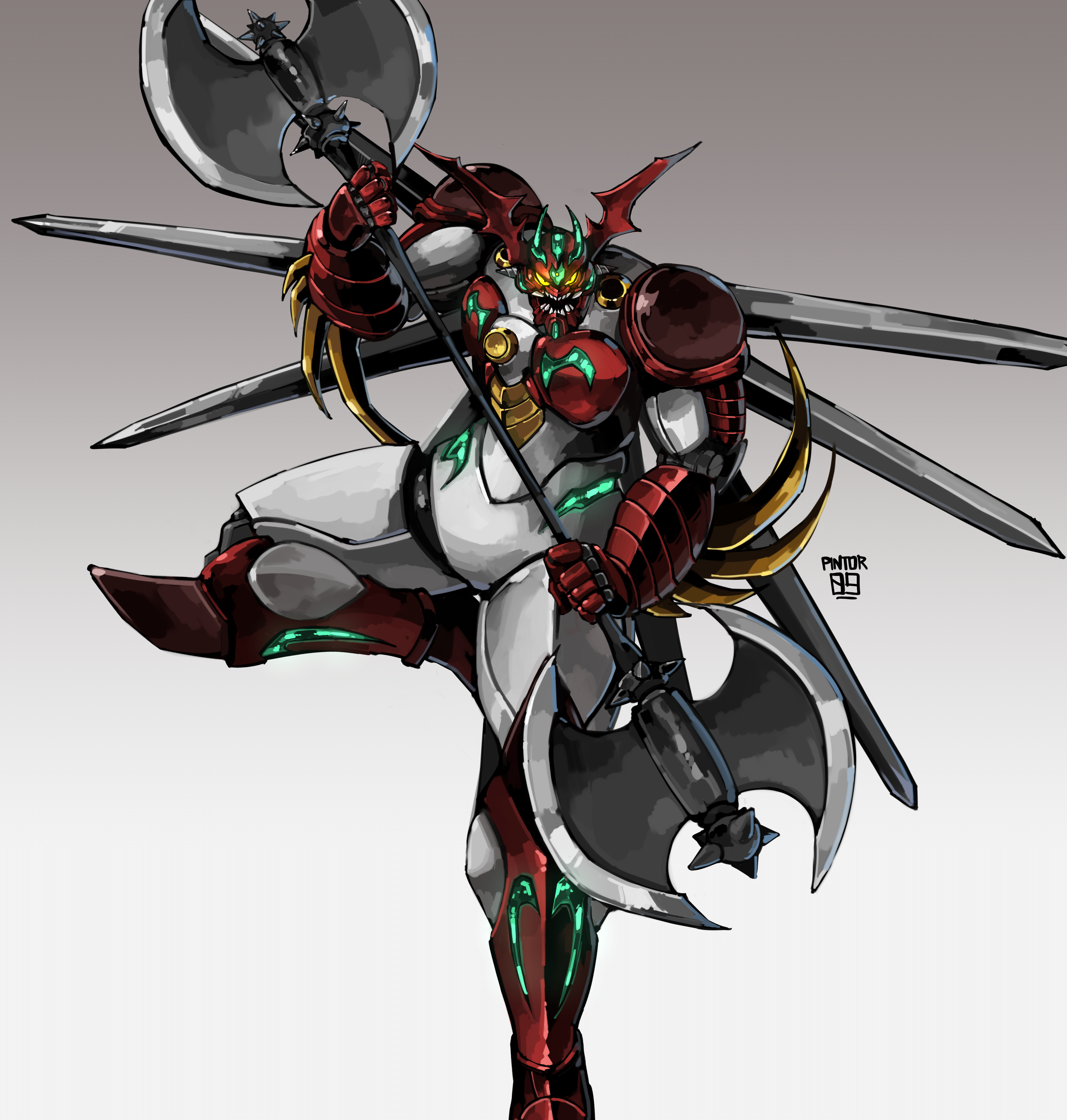Anime Mech Getter Robo Getter Robo Arc Getter Arc Super Robot Wars Artwork Digital Art Fan Art 4000x4200
