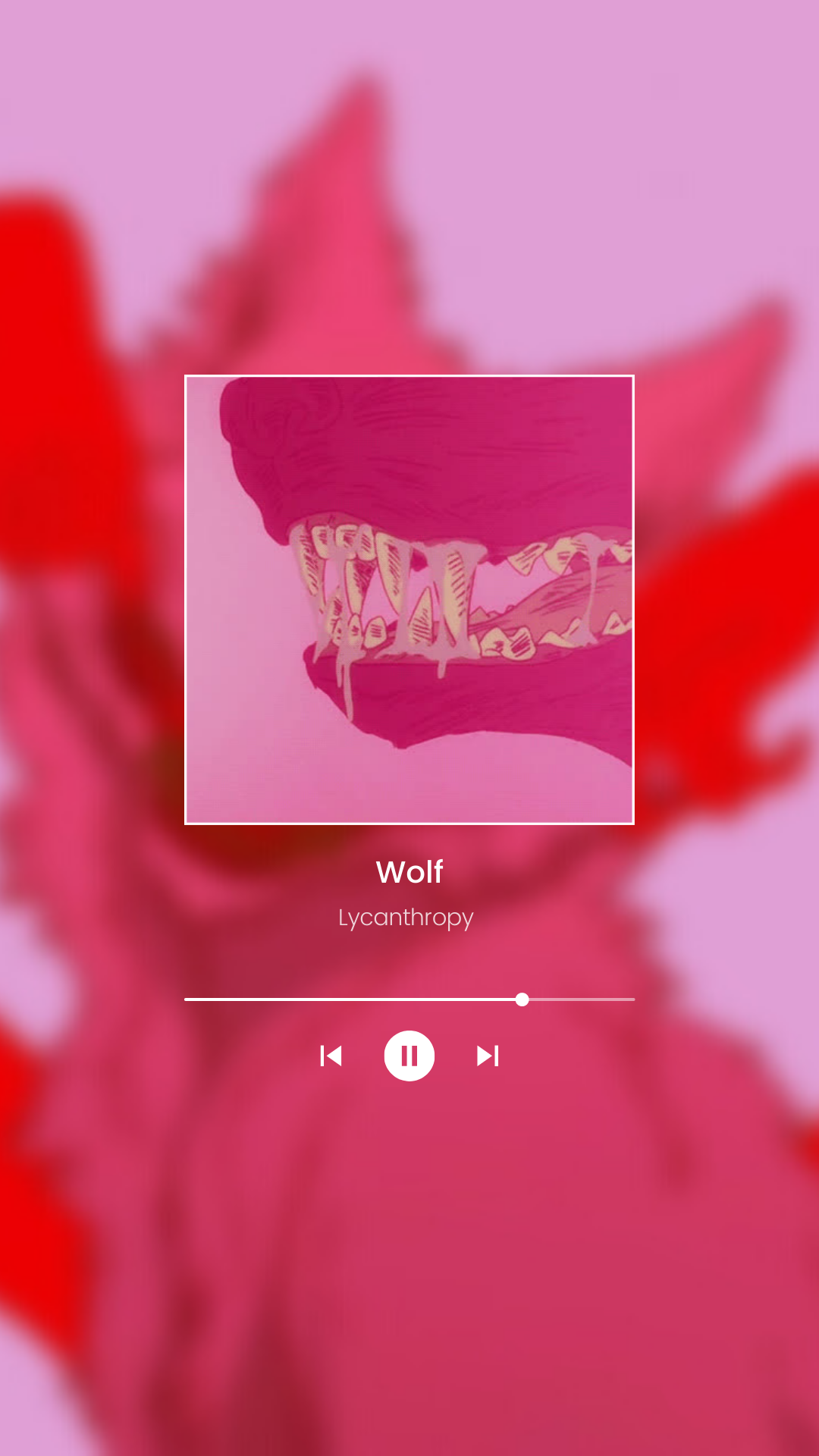 Wolf Red Pink Animals 1080x1920
