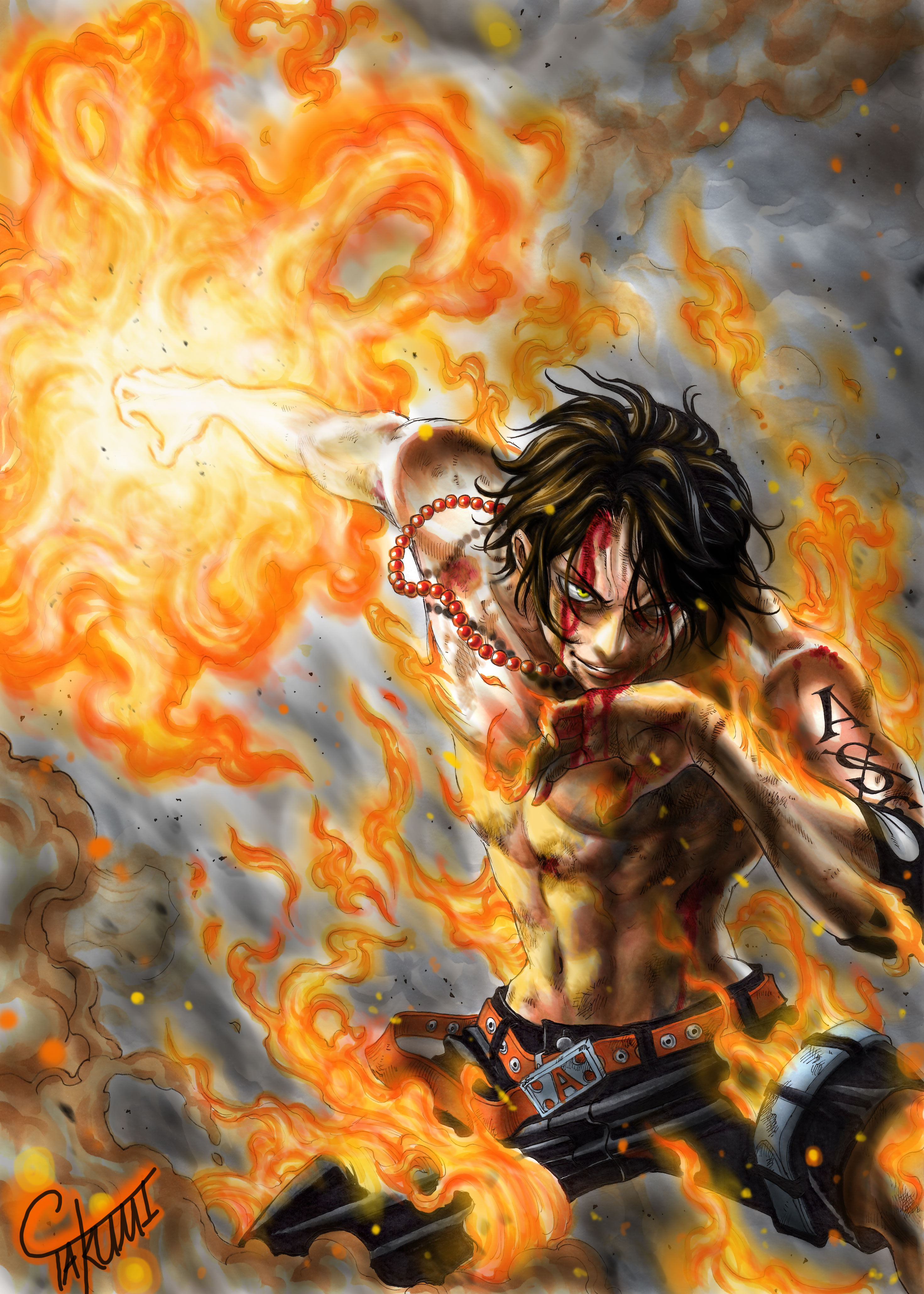 One Piece Anime Fire 2941x4119