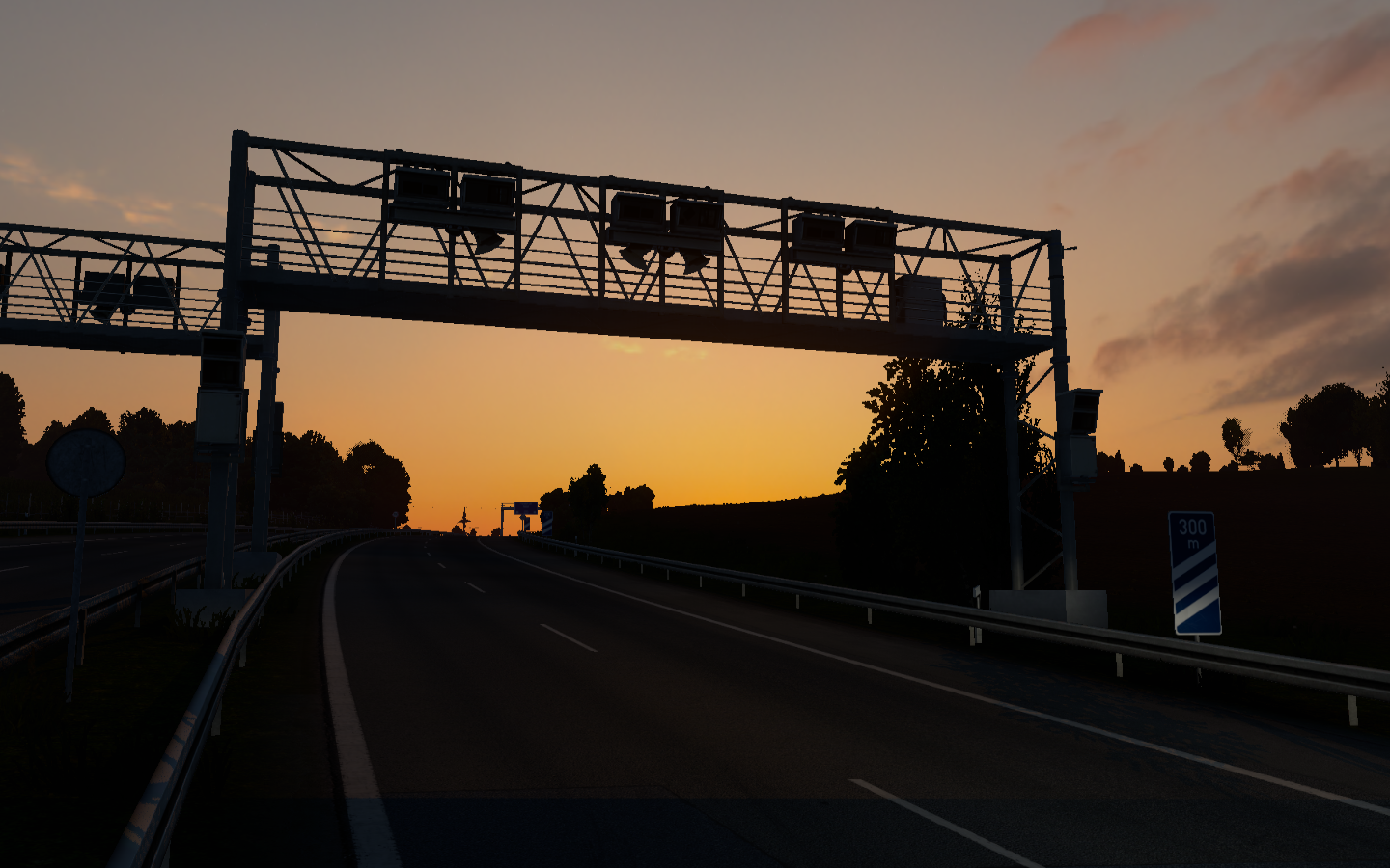 Sunset ETS2 Highway Transport Europe Video Games 1440x900