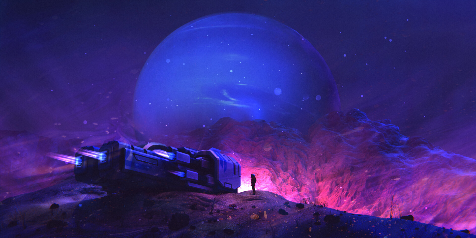 Artwork Fantasy Art Science Fiction Space Spaceship Planet Astronaut 1920x960