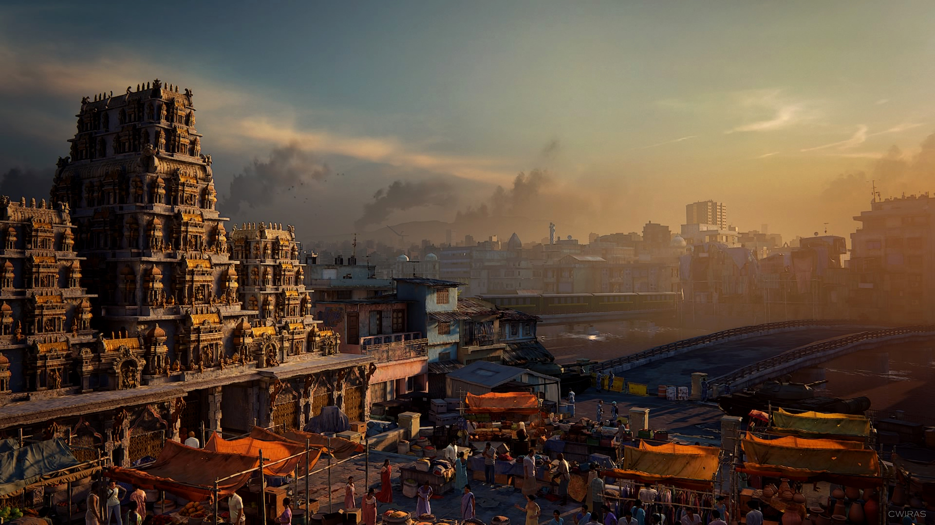 Video Game Art Video Games 4Gamers Screen Shot India Uncharted Uncharted The Lost Legacy City Landsc 1920x1080