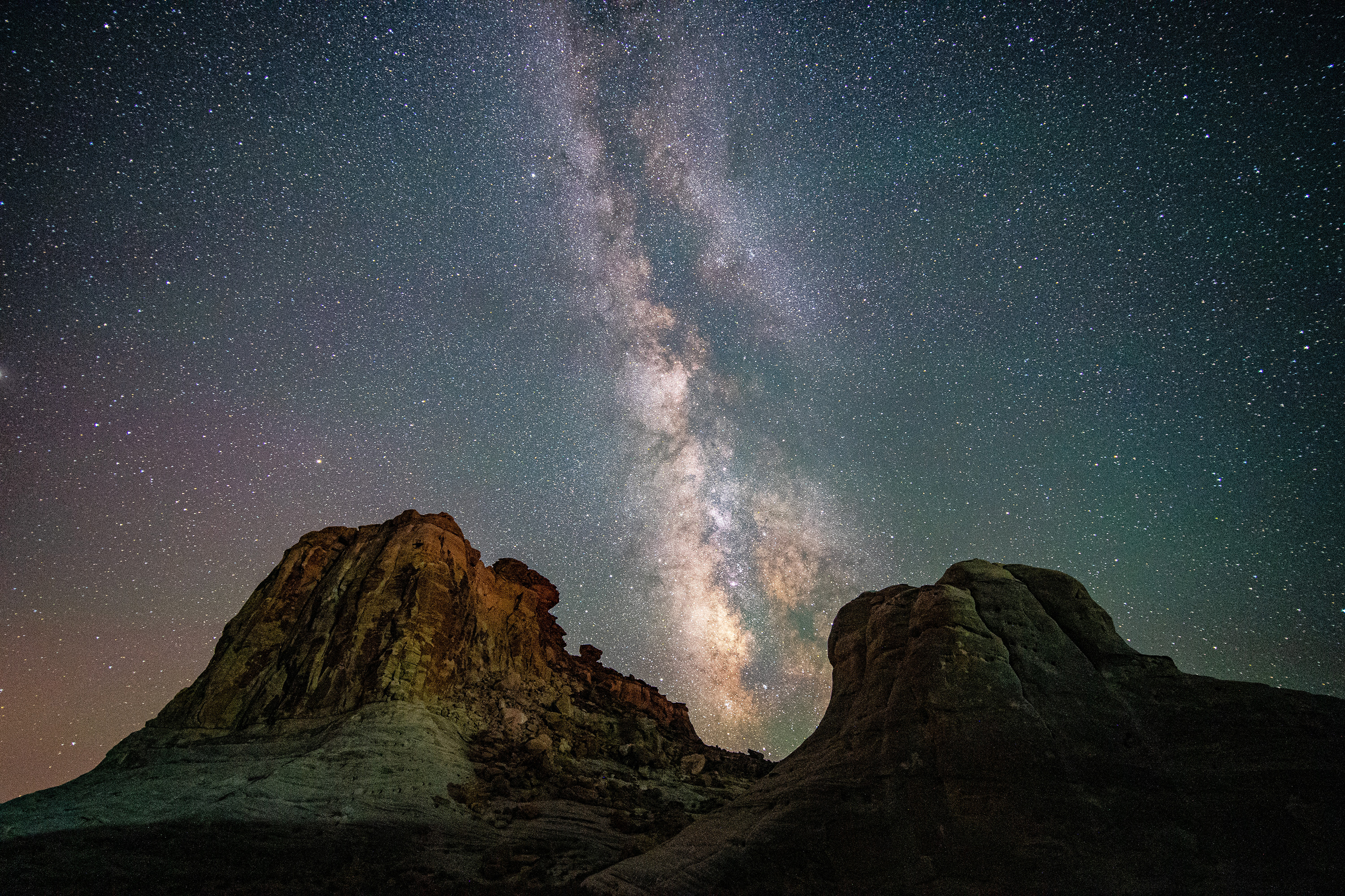Landscape Rocks Stars Milky Way 3000x2000