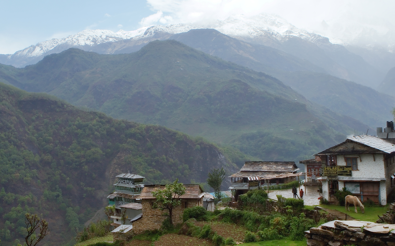 Nepal Annapurna Mountains 1680x1050