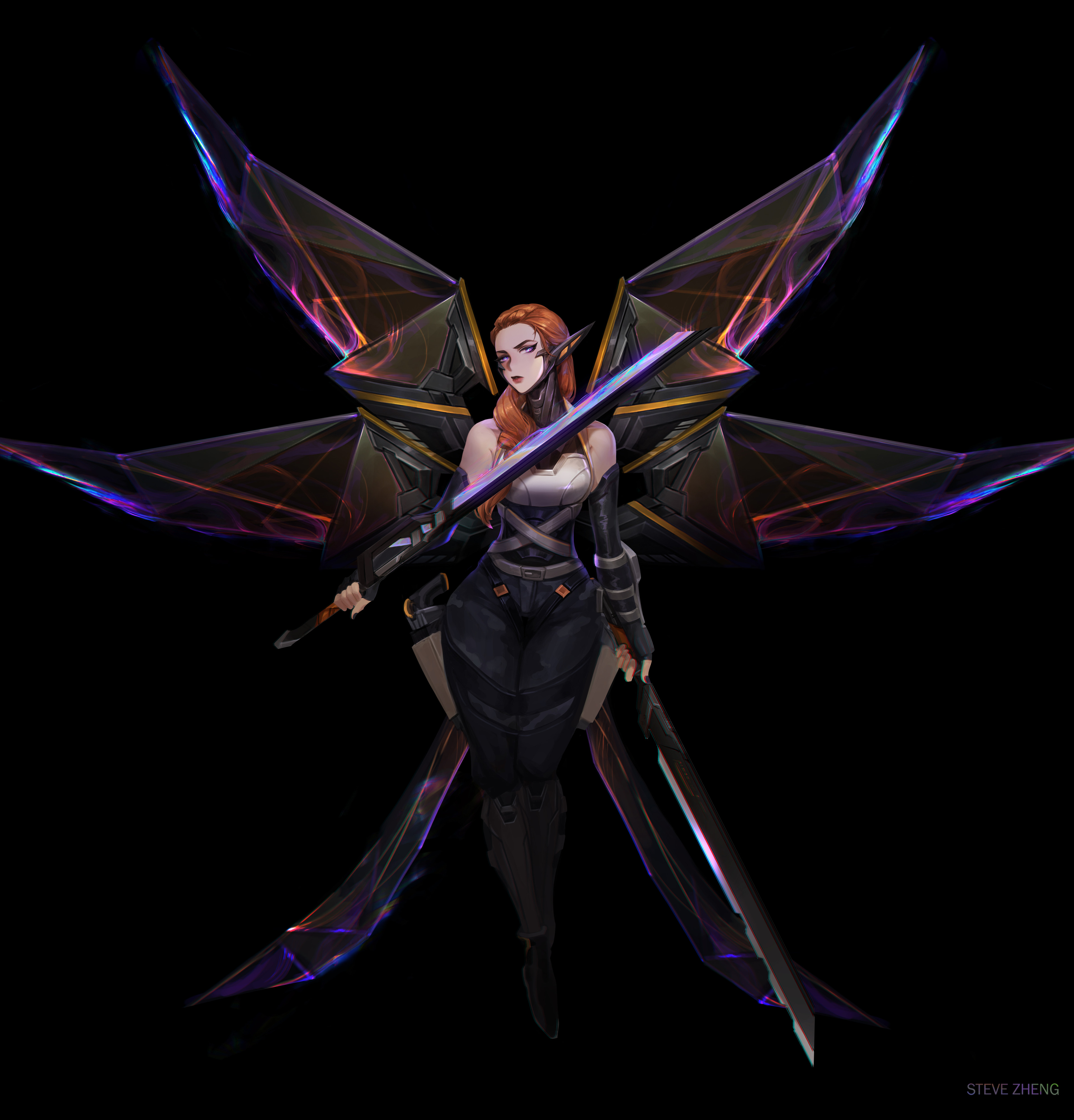 League Of Legends Riot Games Kayle League Of Legends Video Games Girls Video Game Characters Redhead 3840x4003