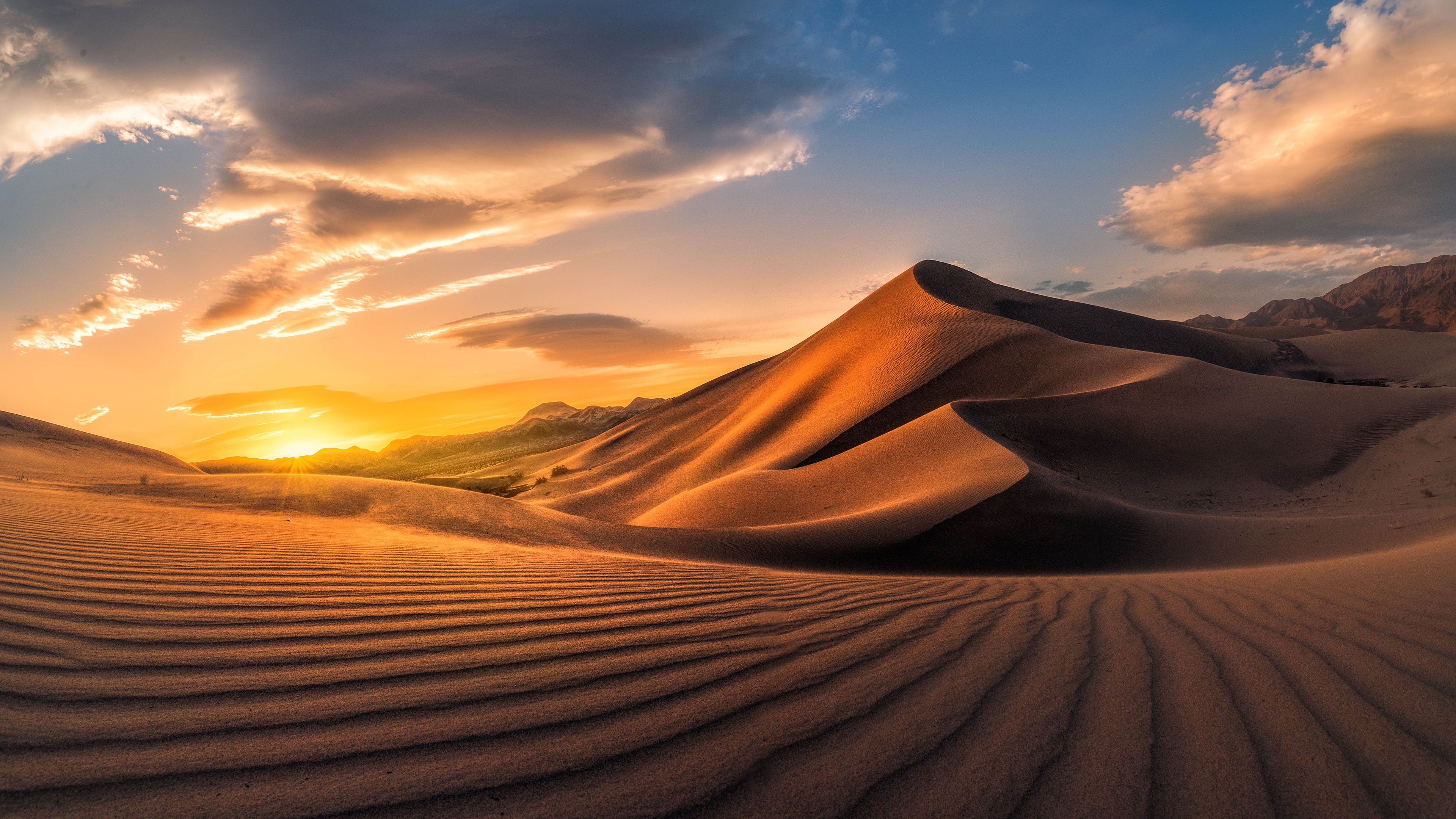Cloud Desert Dune Nature Sand Sky 3840x2160