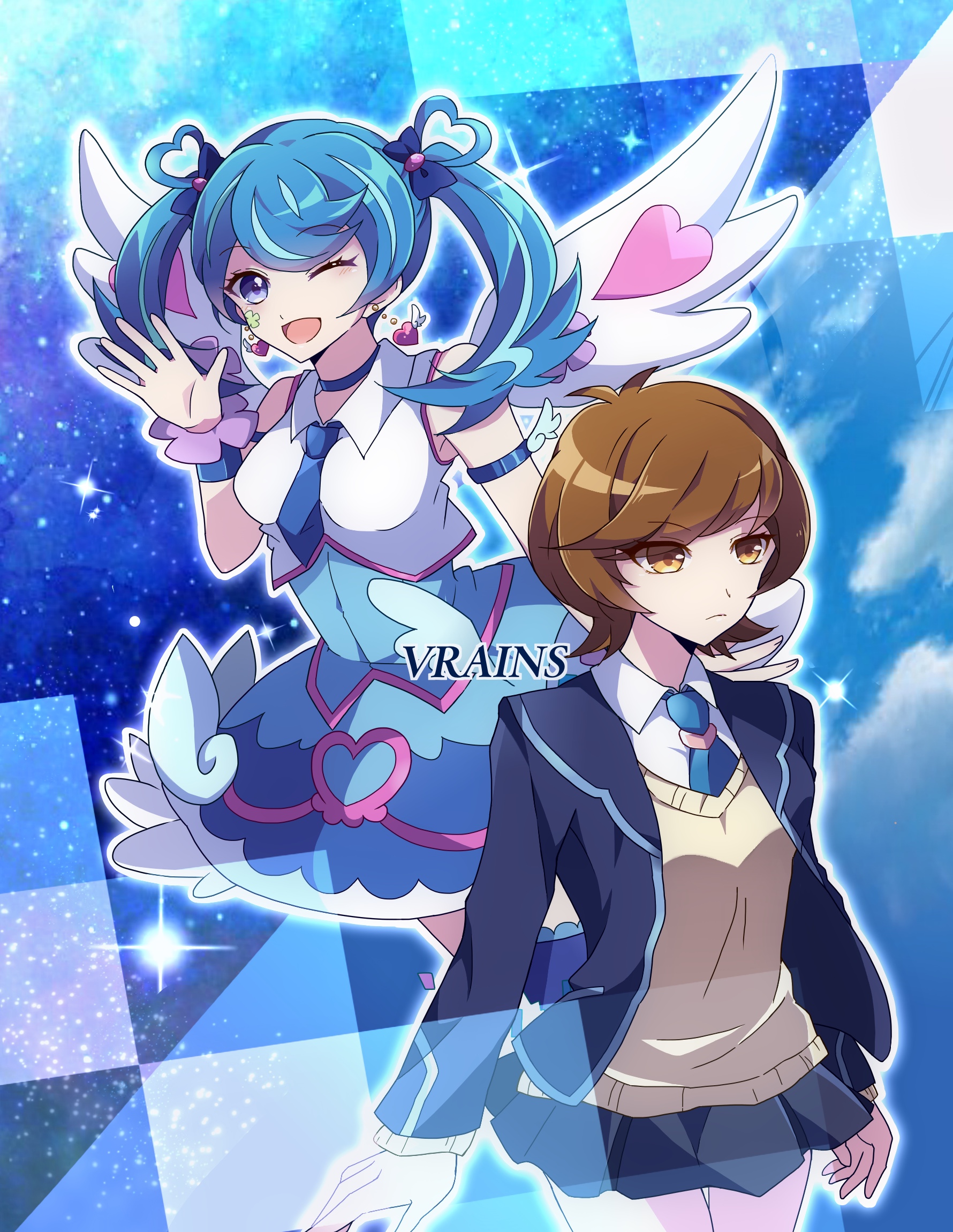 Anime Anime Girls Anime Girl With Wings Yu Gi Oh Yu Gi Oh VRAiNS Blue Angel Yu Gi Oh VRAiNS Aoi Zaiz 1780x2300