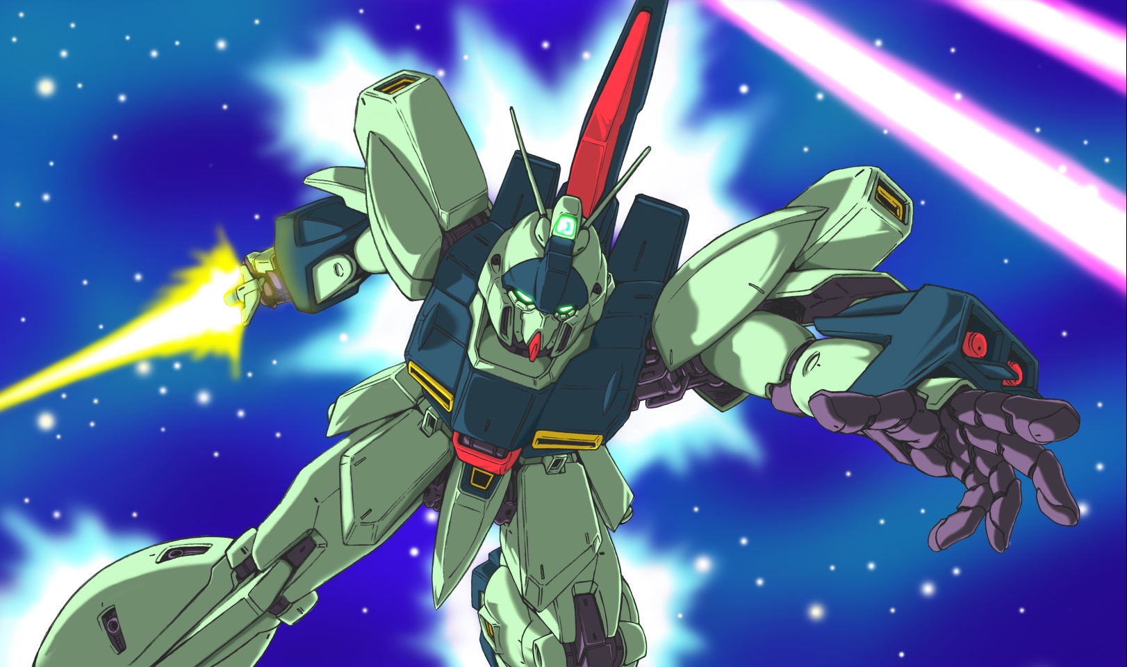 Anime Mechs Super Robot Wars Mobile Suit Gundam Chars Counterattack Re GZ Artwork Digital Art Fan Ar 1622x960