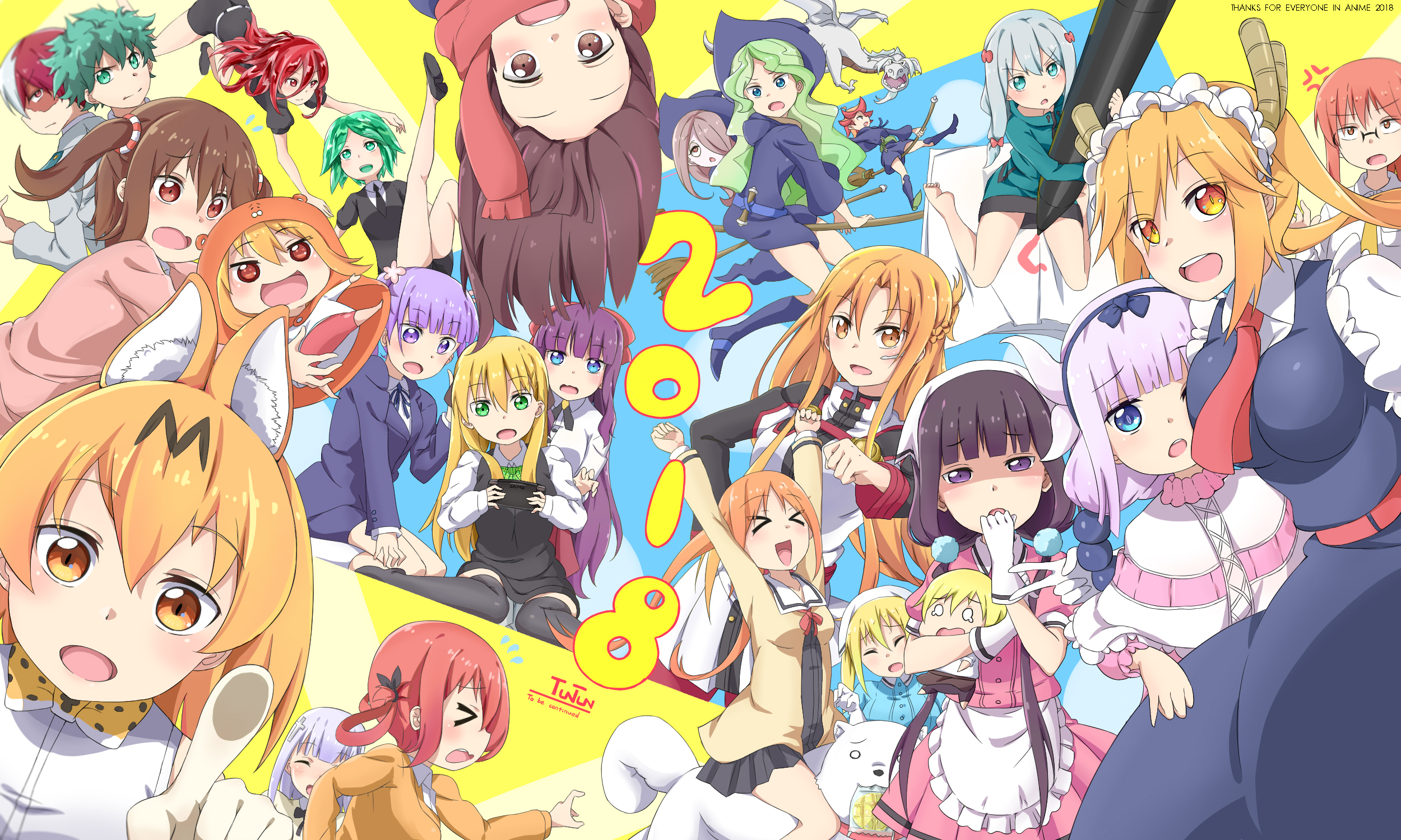Anime Lineups Boku No Hero Academia Izuku Midoriya Yuuki Asuna Sword Art Online Little Witch Academi 2500x1500
