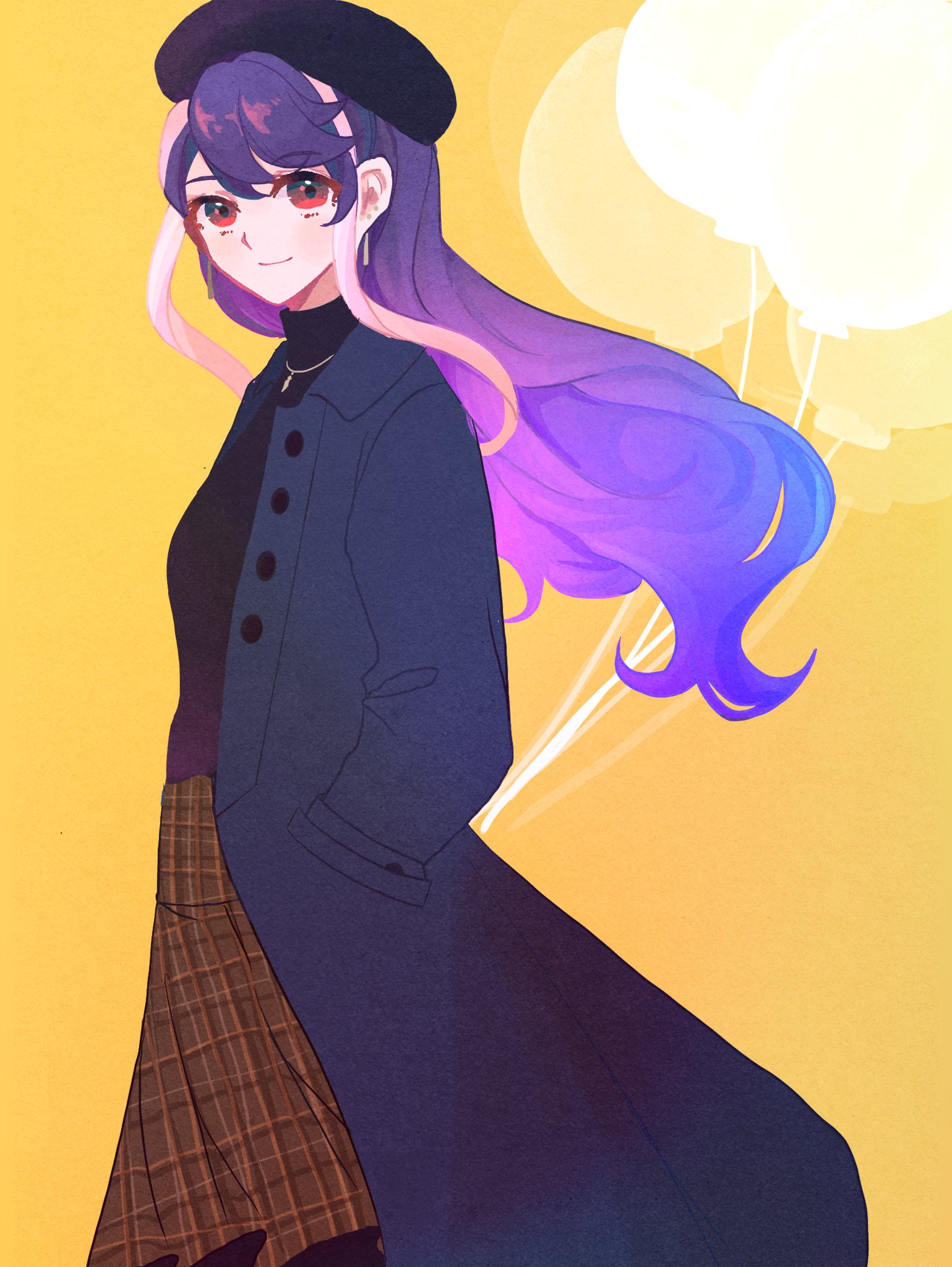 Anime Anime Girls Yu Gi Oh Yu Gi Oh ARC V Alternate Costume Long Hair Purple Hair Kurosaki Ruri Artw 1539x2048