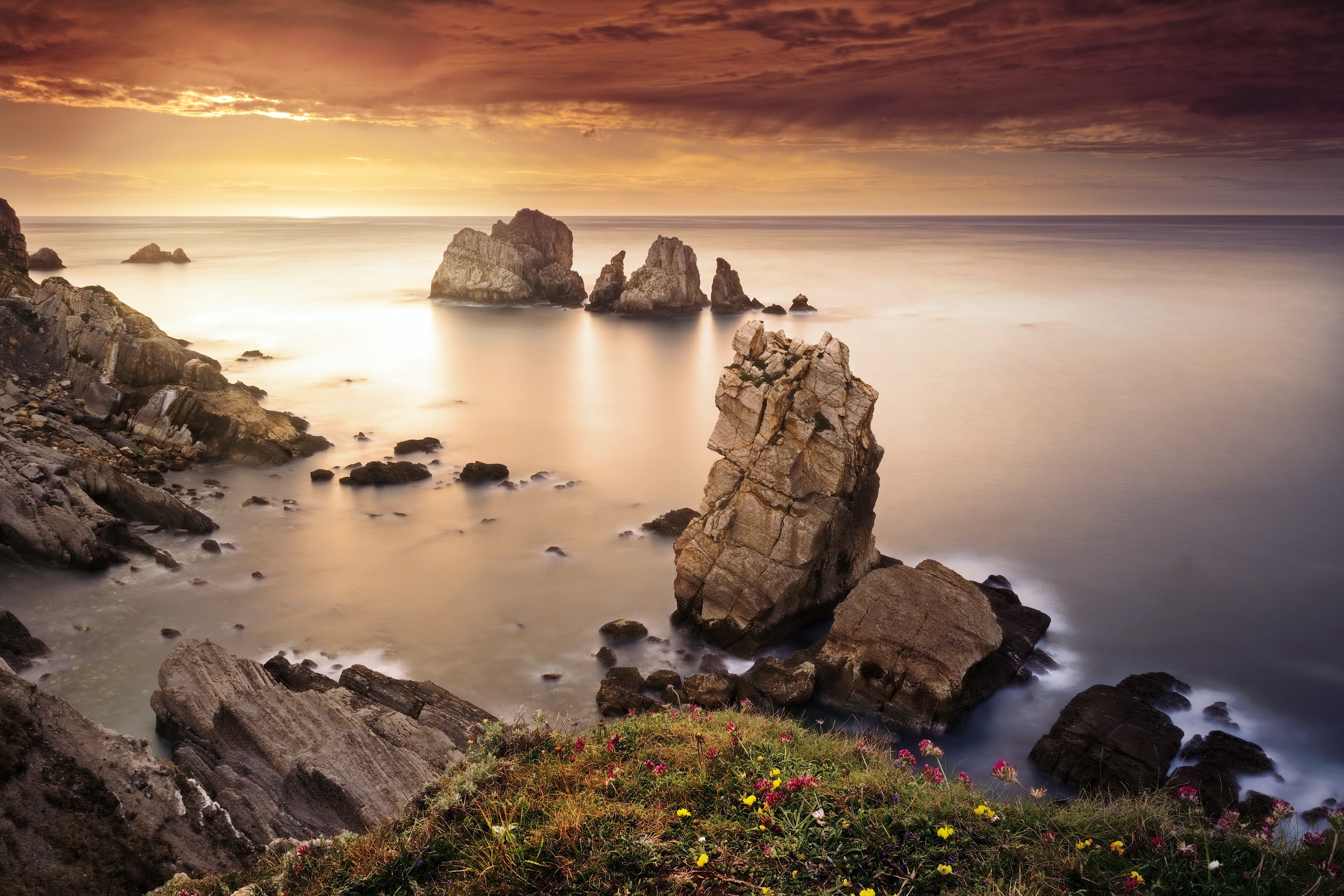 Coast Horizon Nature Rock 2560x1707