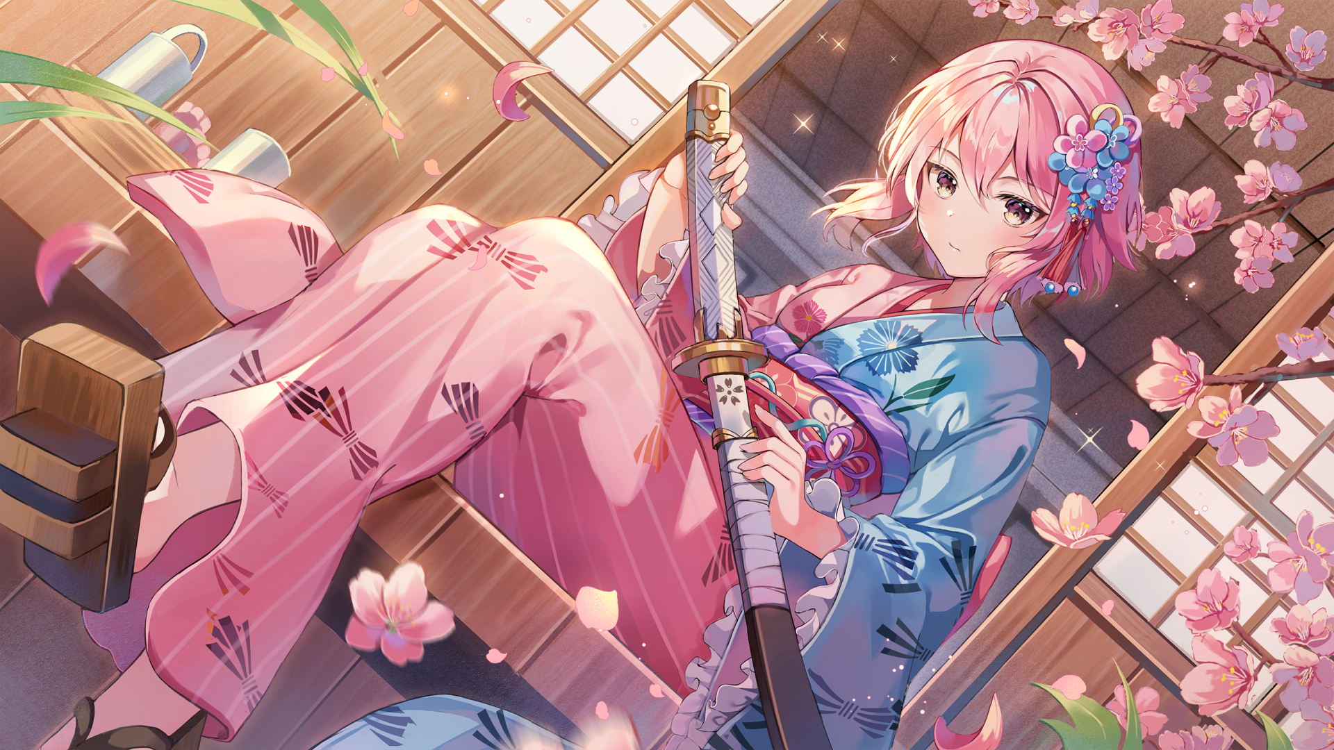 Anime Anime Girls Alchemy Stars Fantasy Art Fantasy Girl Women Sword Weapon Katana Women With Swords 1920x1080