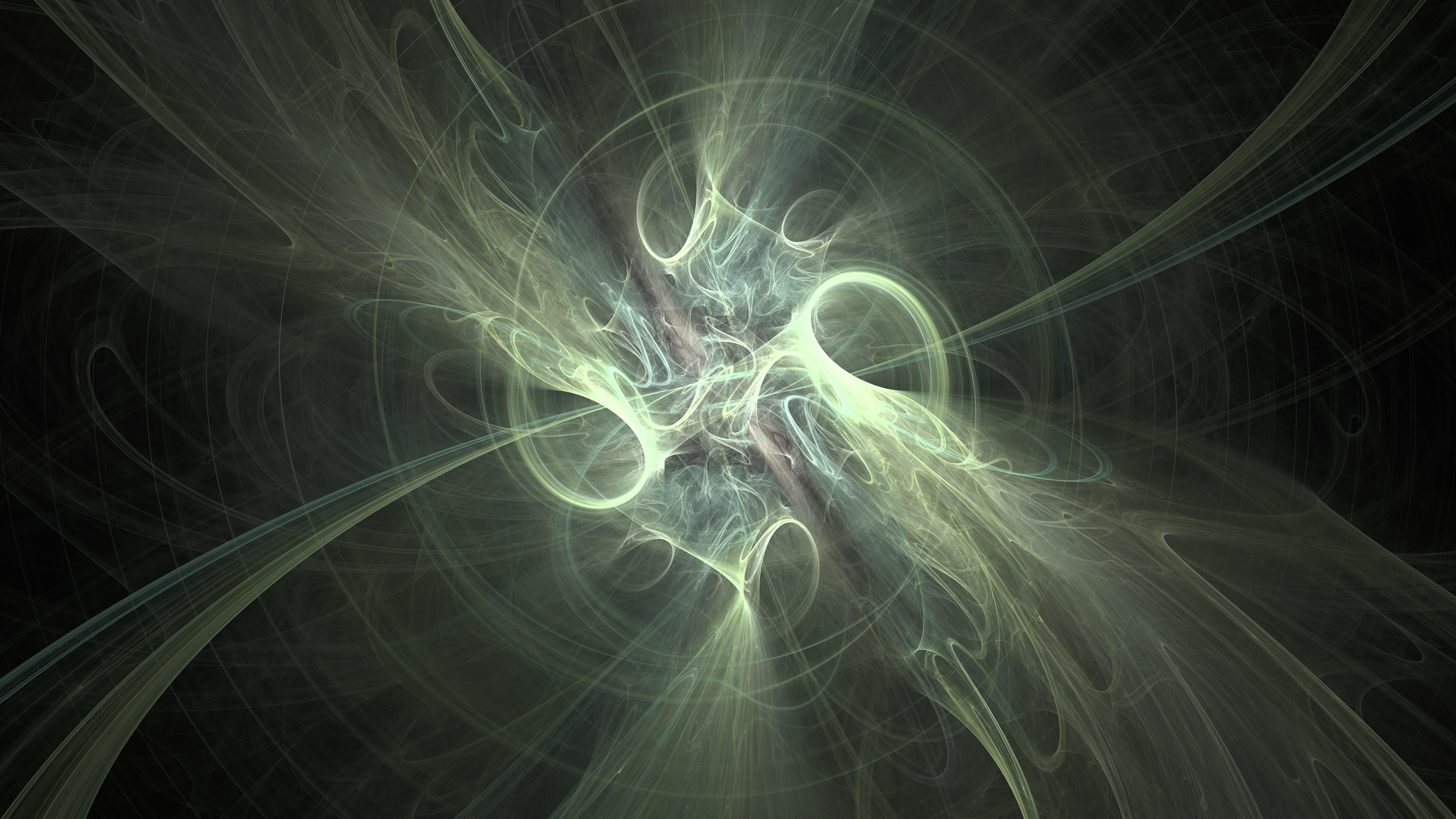 Fractal Fractal Flame Pattern Bright Abstract Psychedelic Wide Screen 7680x4320