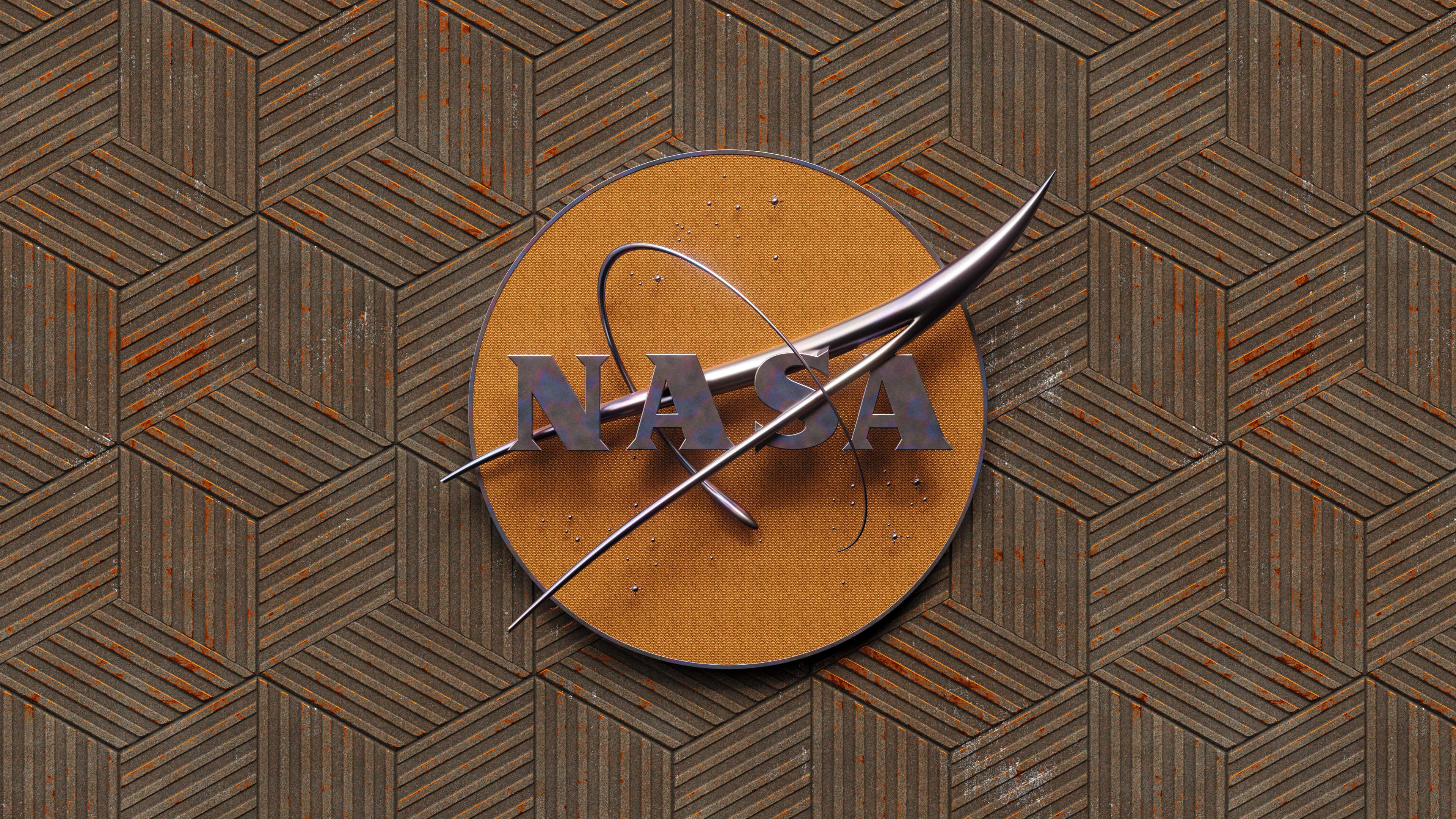 Adam Skovran NASA Metal Logo 3840x2160